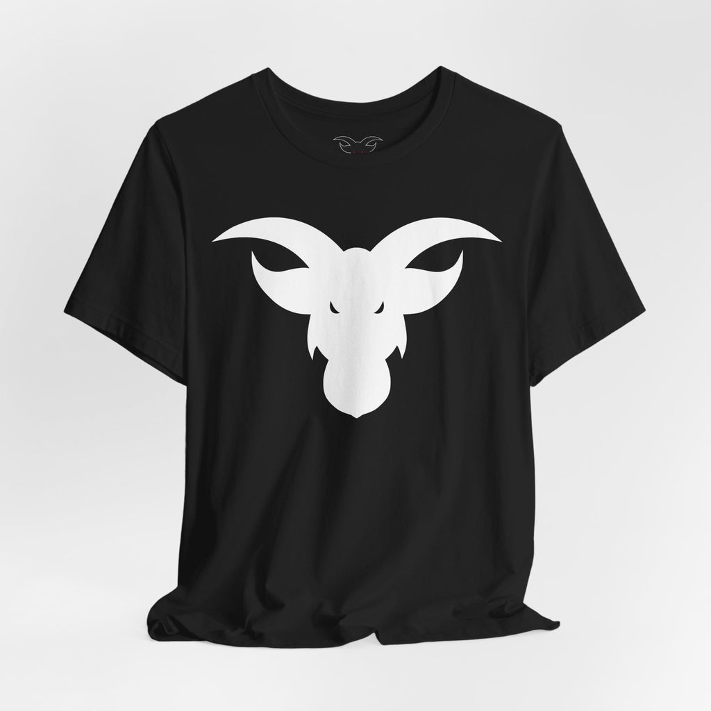 GOAT Horns T-Shirt | Minimalist Icon Design | Subtle Brand Statement Tee