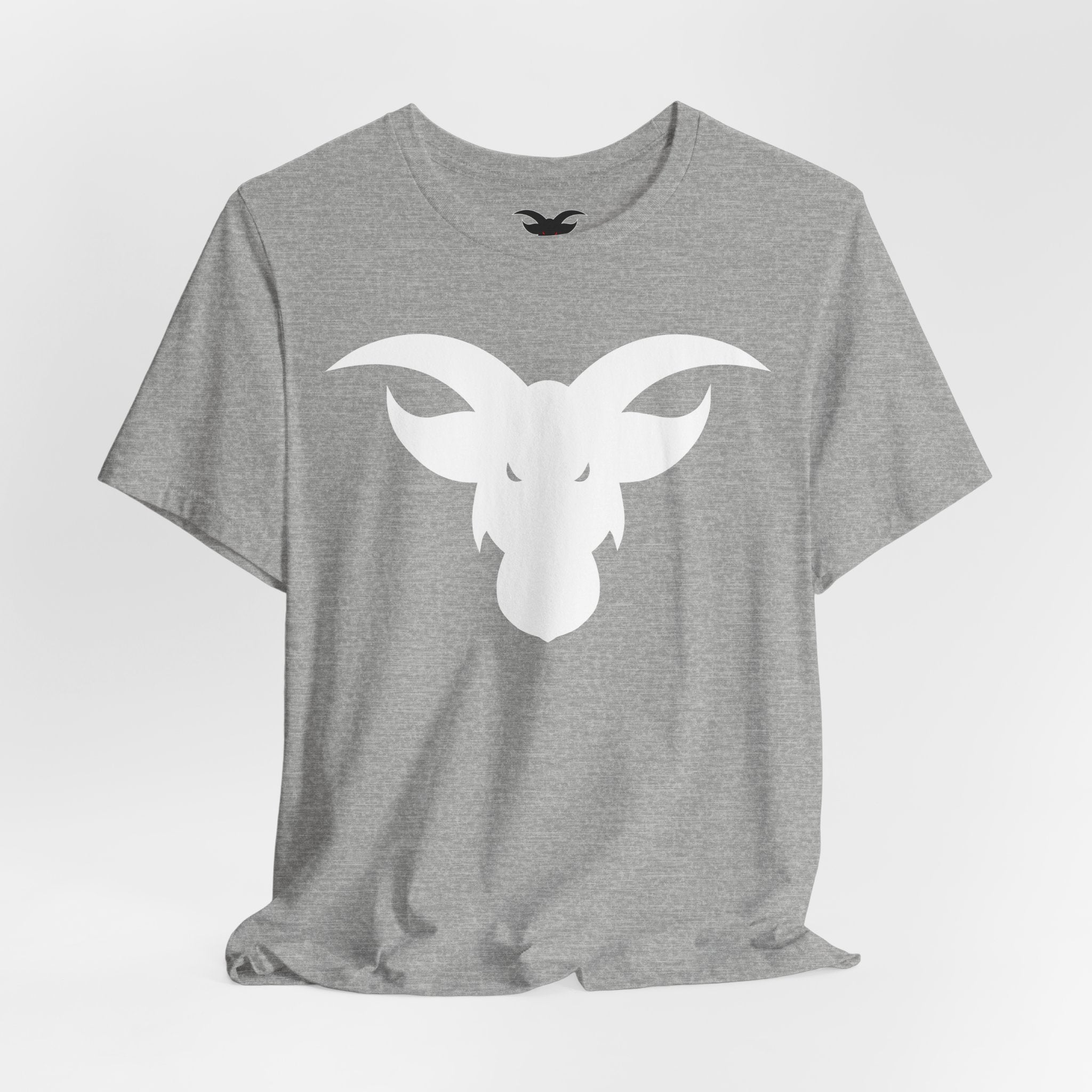 GOAT Horns T-Shirt | Minimalist Icon Design | Subtle Brand Statement Tee