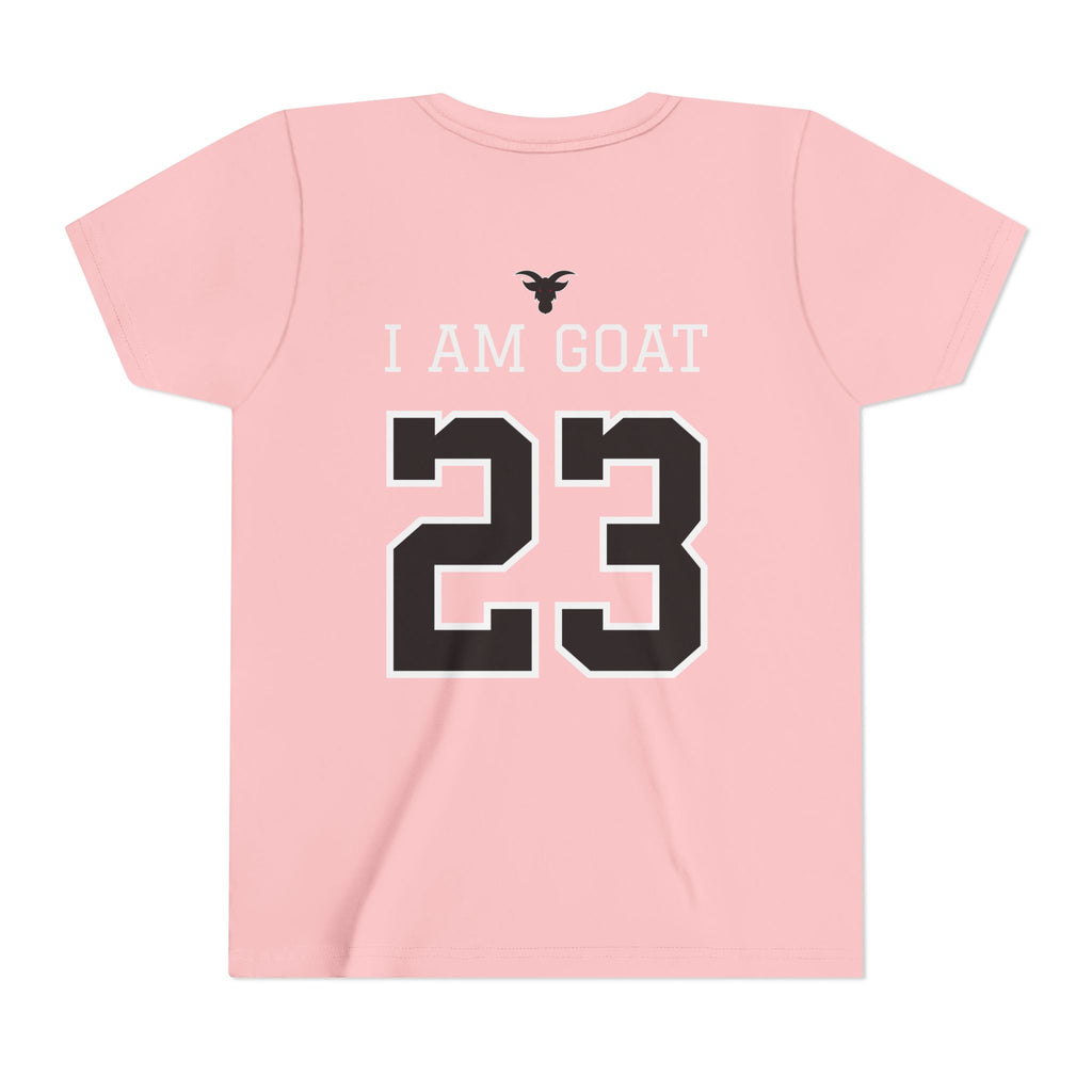GOATS 23 Cursive Jersey Shirt Youth T-Shirt | Kids Sports Team Design | Ages 6-14 Jersey Tee