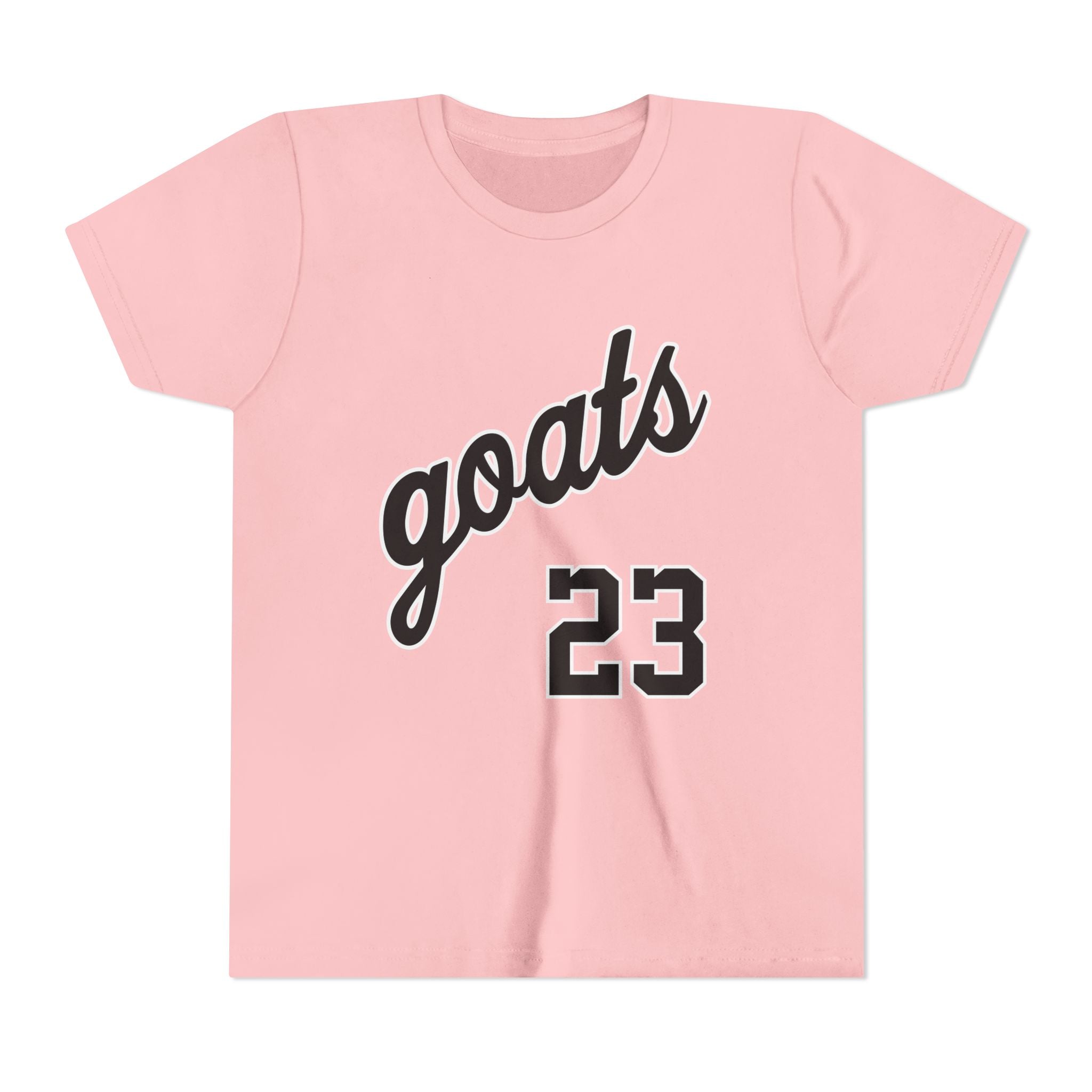 GOATS 23 Cursive Jersey Shirt Youth T-Shirt | Kids Sports Team Design | Ages 6-14 Jersey Tee