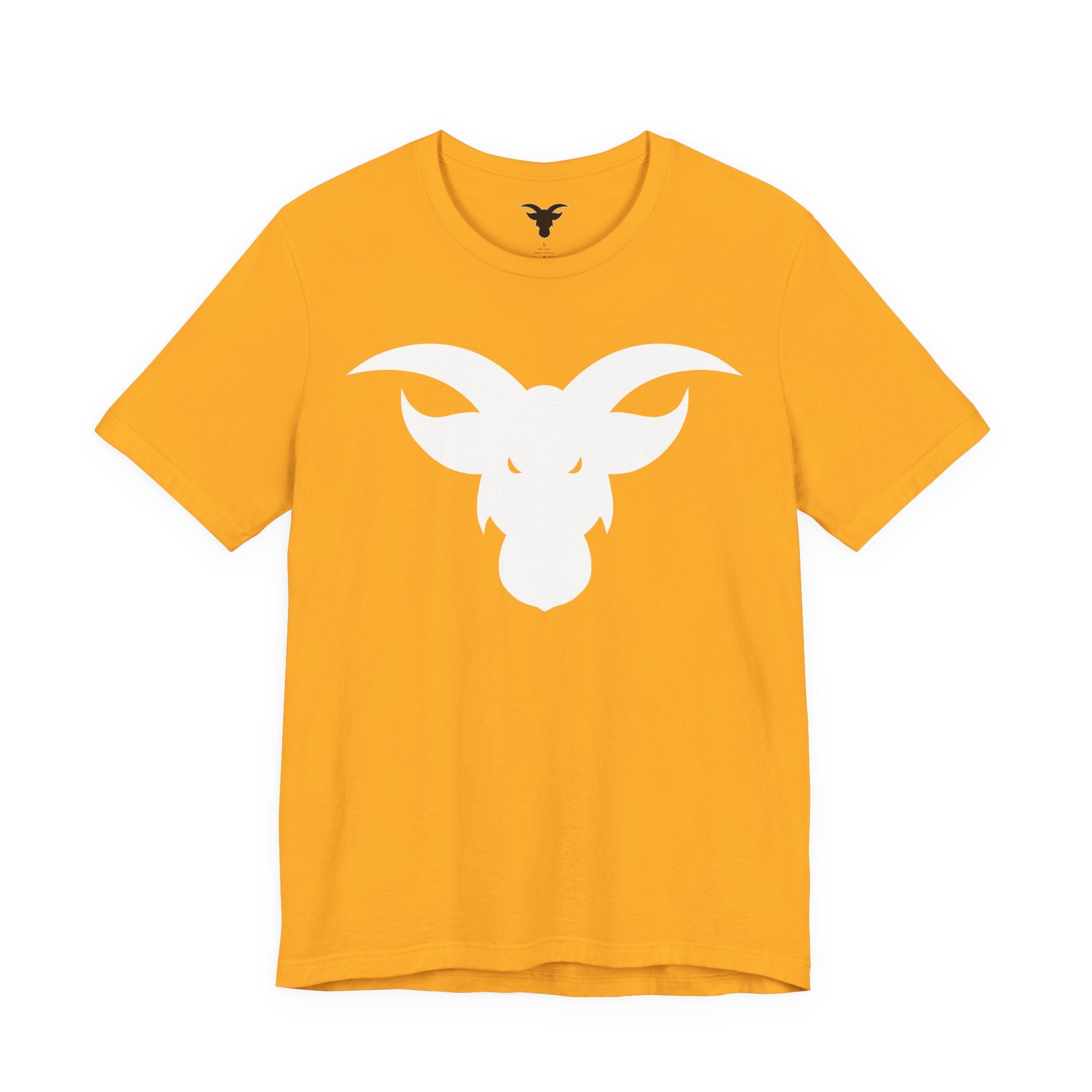 GOAT Horns T-Shirt | Minimalist Icon Design | Subtle Brand Statement Tee