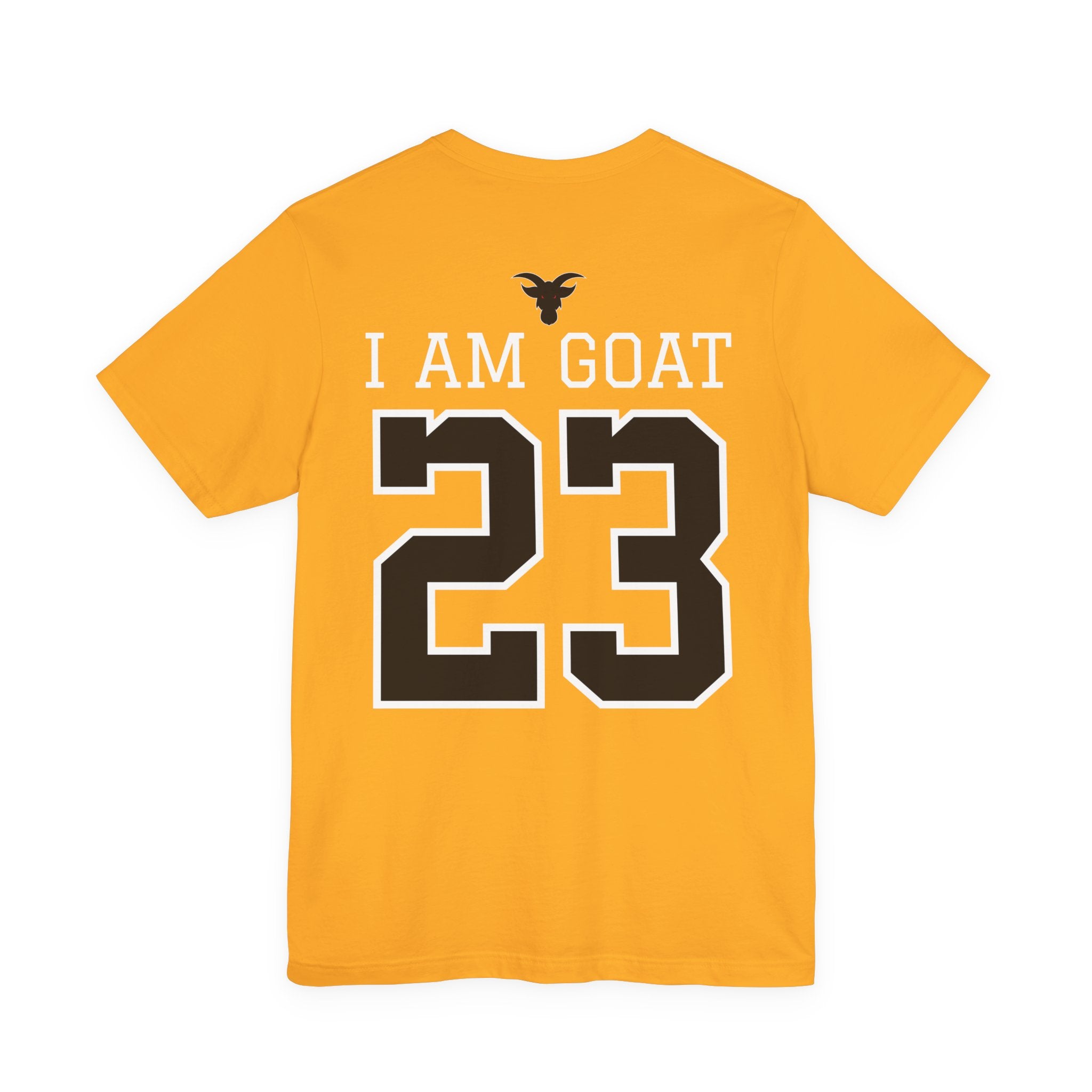 GOATS 23 Cursive Jersey Tee | Front & Back Sports Team Design | Athletic Jersey Tee