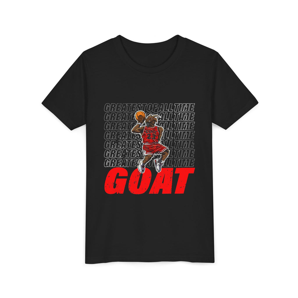 GOATMAN 23 Dunk Contest Character Youth T-Shirt | Kids Comic Art Tee | Sports Gift for Young Athletes