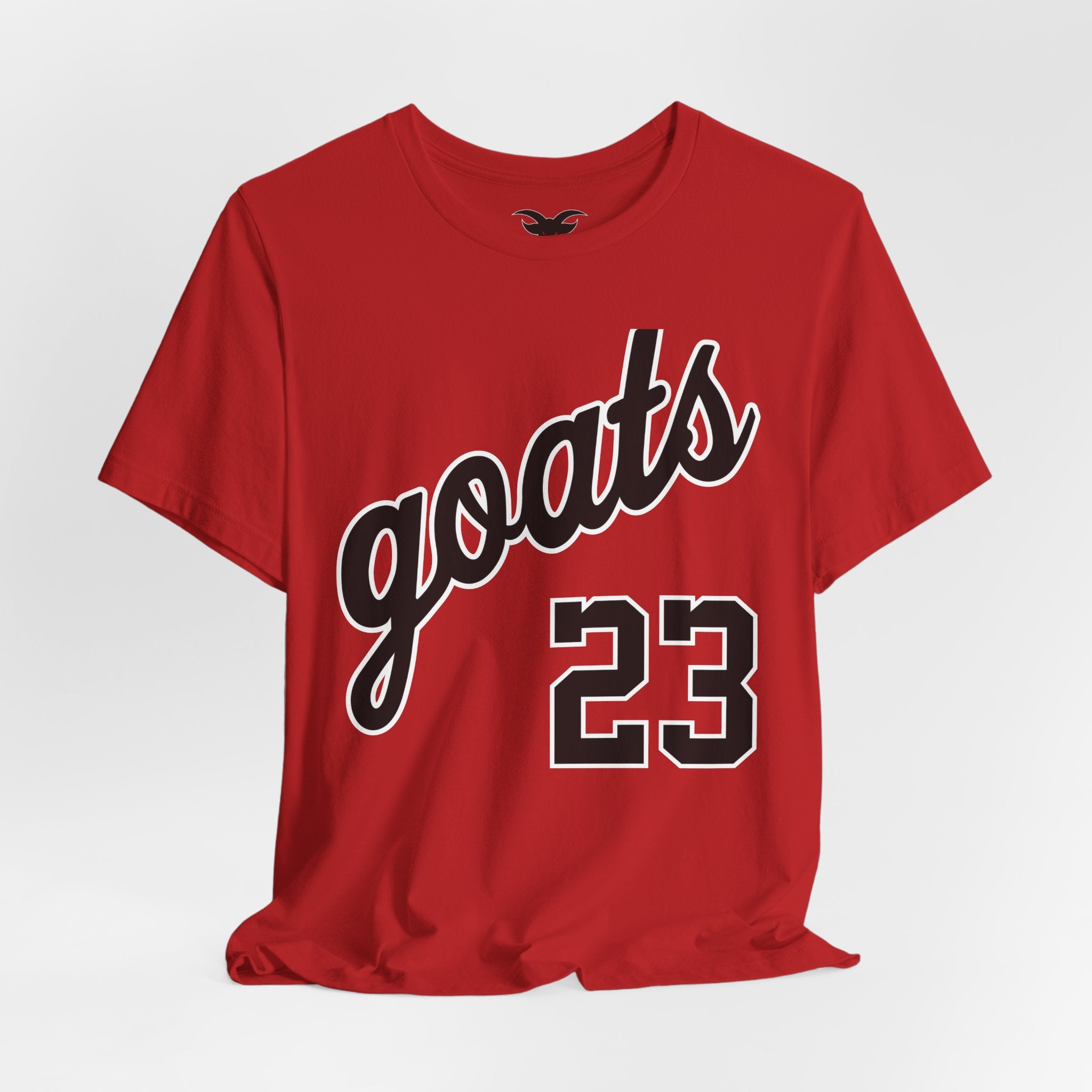 GOATS 23 Cursive Jersey Tee | Front & Back Sports Team Design | Athletic Jersey Tee
