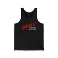 G.O.A.T. Greatest Of All Time Vintage Tank Top | Retro Athletic Logo | Unisex Jersey Tank