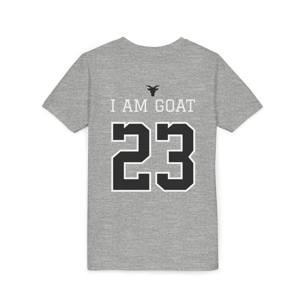 GOATS 23 Cursive Jersey Shirt Youth T-Shirt | Kids Sports Team Design | Ages 6-14 Jersey Tee