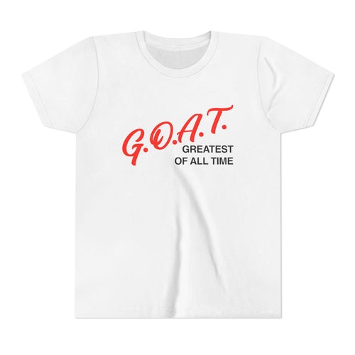 G.O.A.T. Greatest Of All Time Youth Vinatge T-Shirt | Retro Athletic Logo | Kids Tee