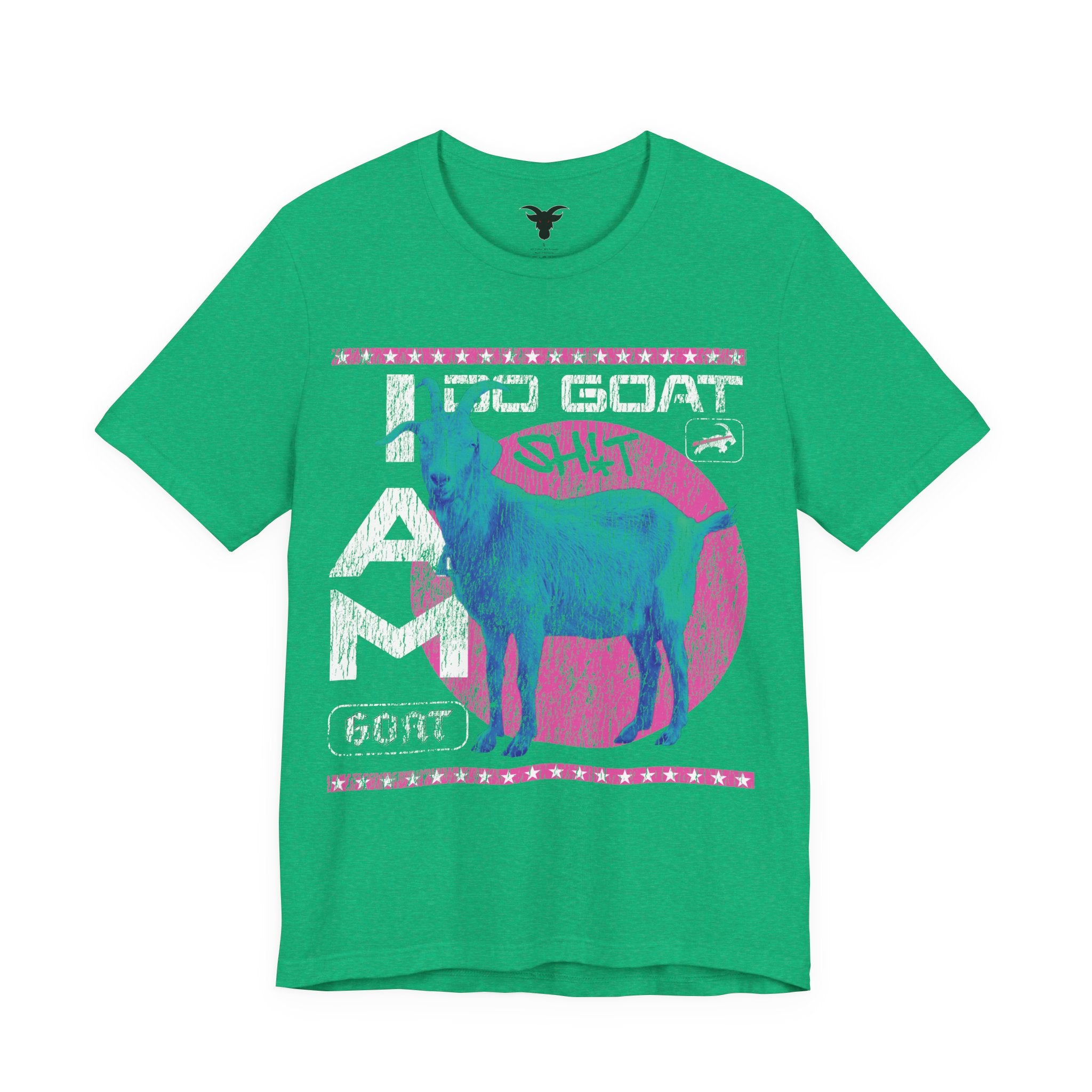 I AM GOAT Retro Colorful T-Shirt | Vintage 90s Athletic Tee | Distressed Gradient Design