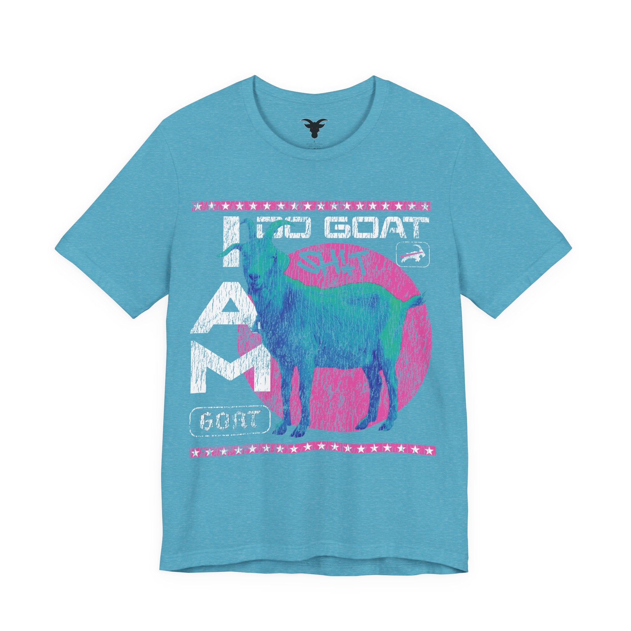 I AM GOAT Retro Colorful T-Shirt | Vintage 90s Athletic Tee | Distressed Gradient Design