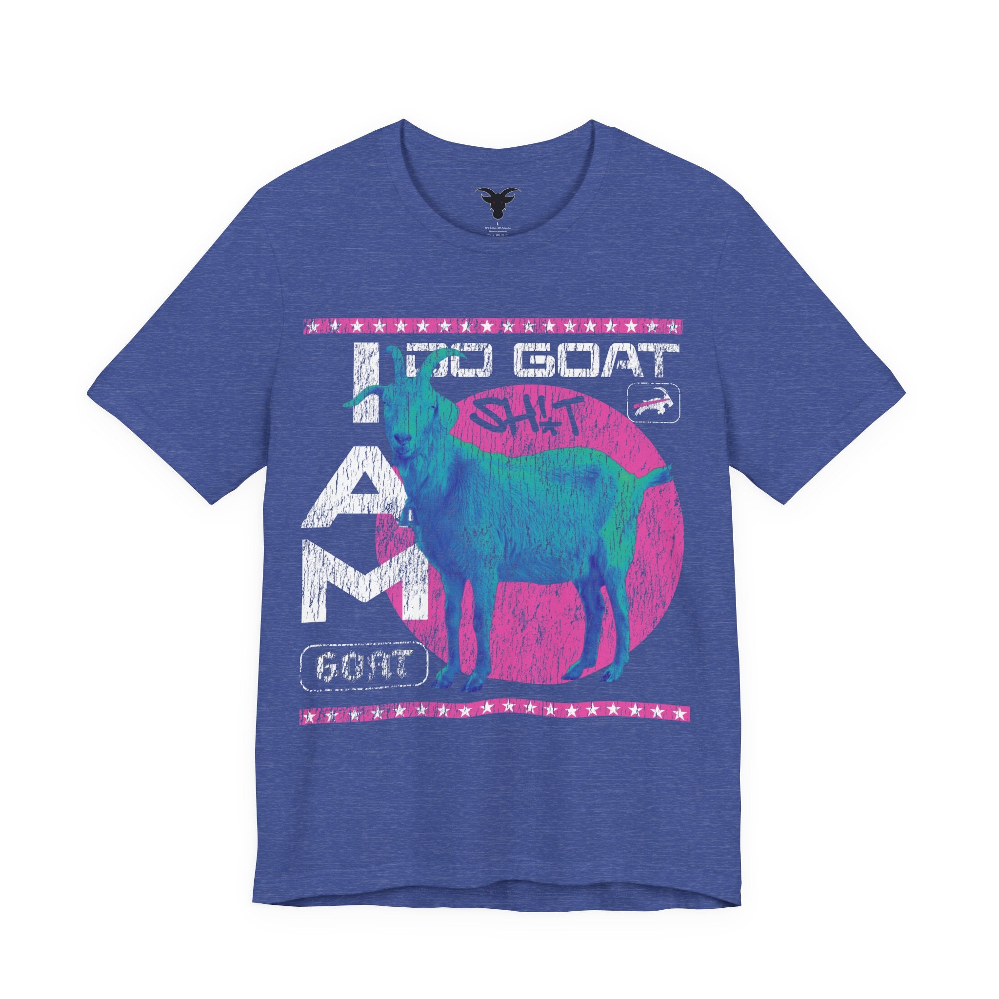 I AM GOAT Retro Colorful T-Shirt | Vintage 90s Athletic Tee | Distressed Gradient Design