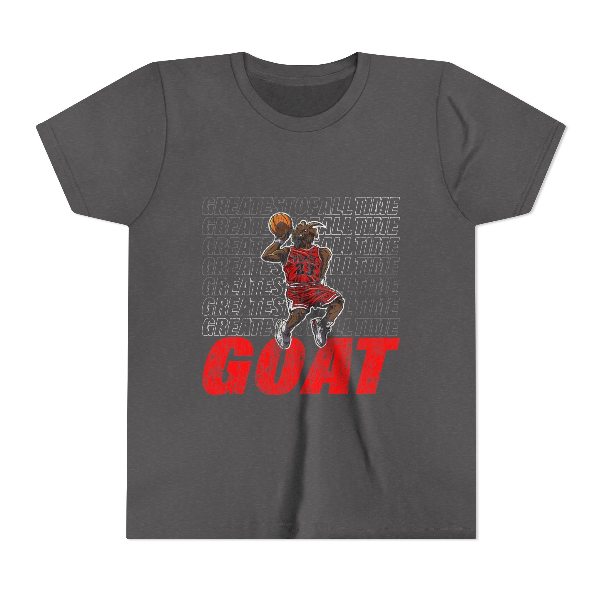GOATMAN 23 Dunk Contest Character Youth T-Shirt | Kids Comic Art Tee | Sports Gift for Young Athletes