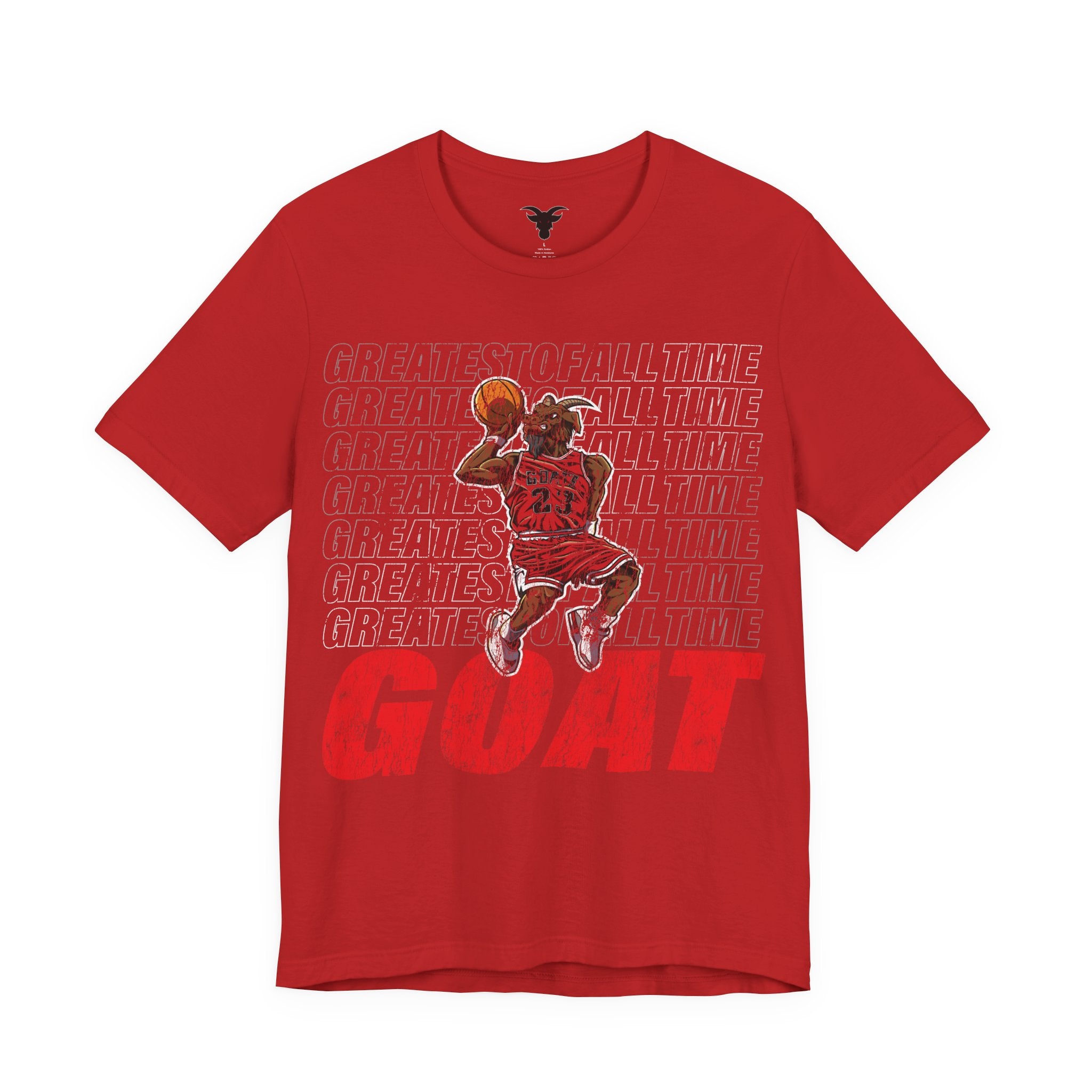 GOATMAN 23 Dunk Contest Character T-Shirt | Basketball Legend Comic Art | Athletic Streetwear