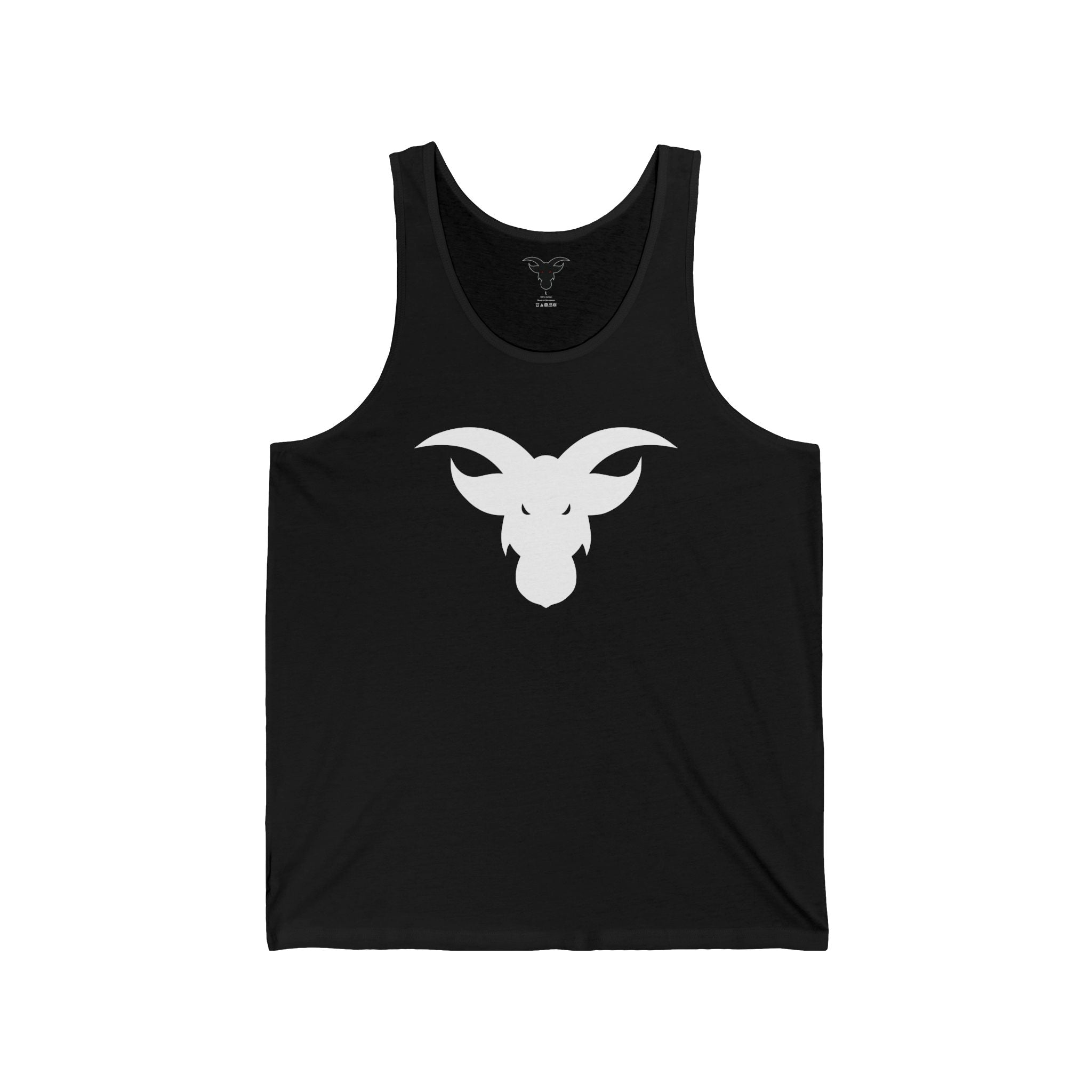 GOAT Horns Tank Top | Minimalist Icon Design | Subtle Athletic Tank