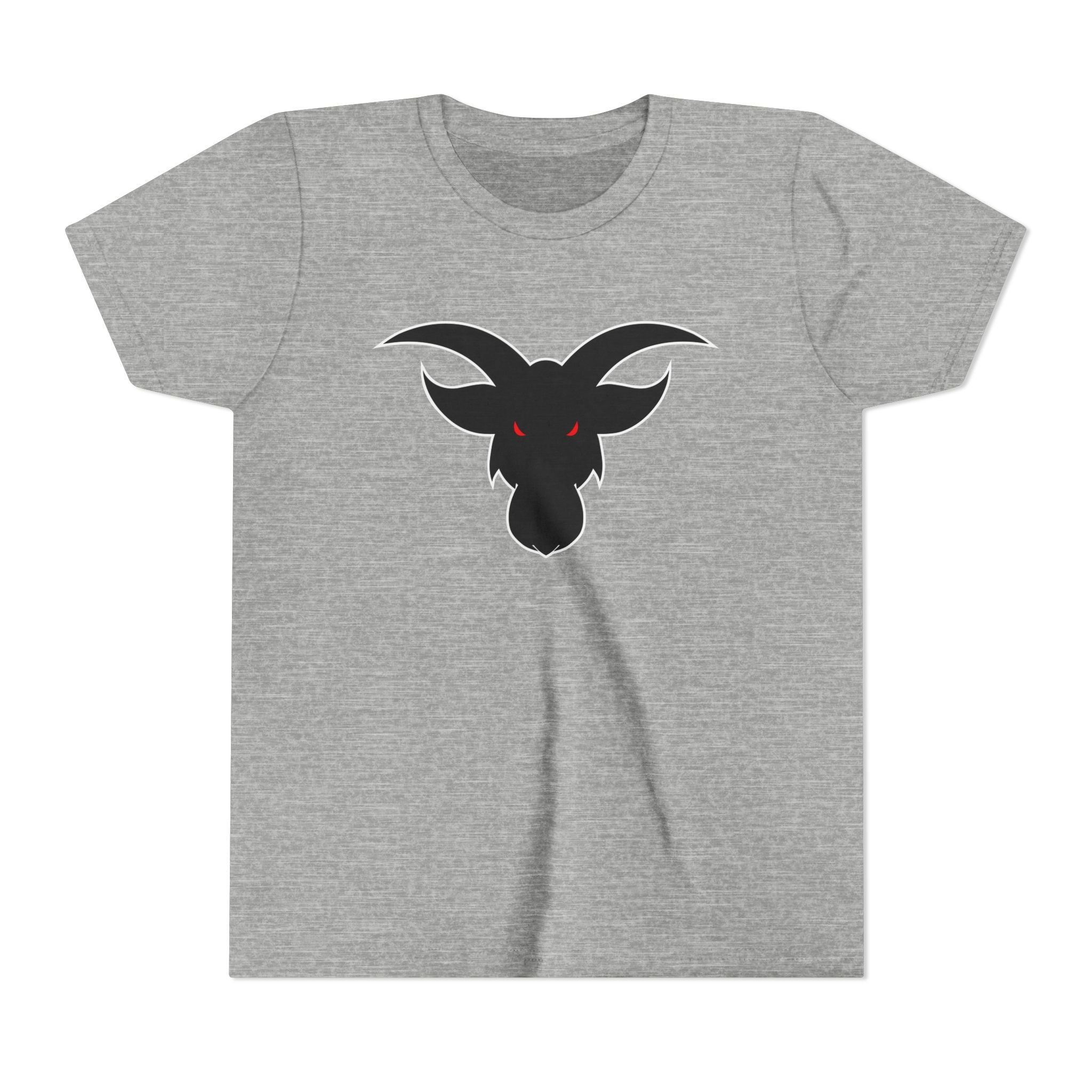GOAT Black Silhouette Youth T-Shirt | Kids Athletic Icon Tee | Ages 6-14 Sports Shirt