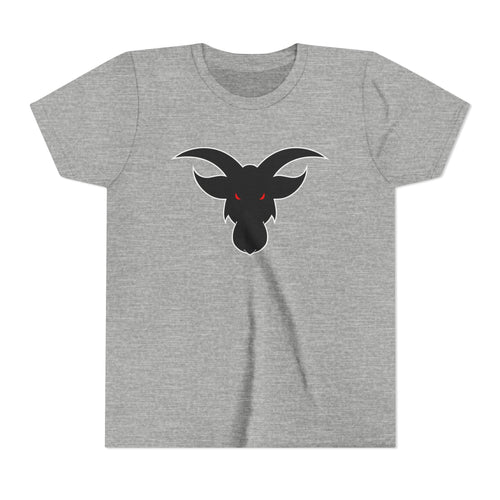 GOAT Black Silhouette Youth T-Shirt | Kids Athletic Icon Tee | Ages 6-14 Sports Shirt