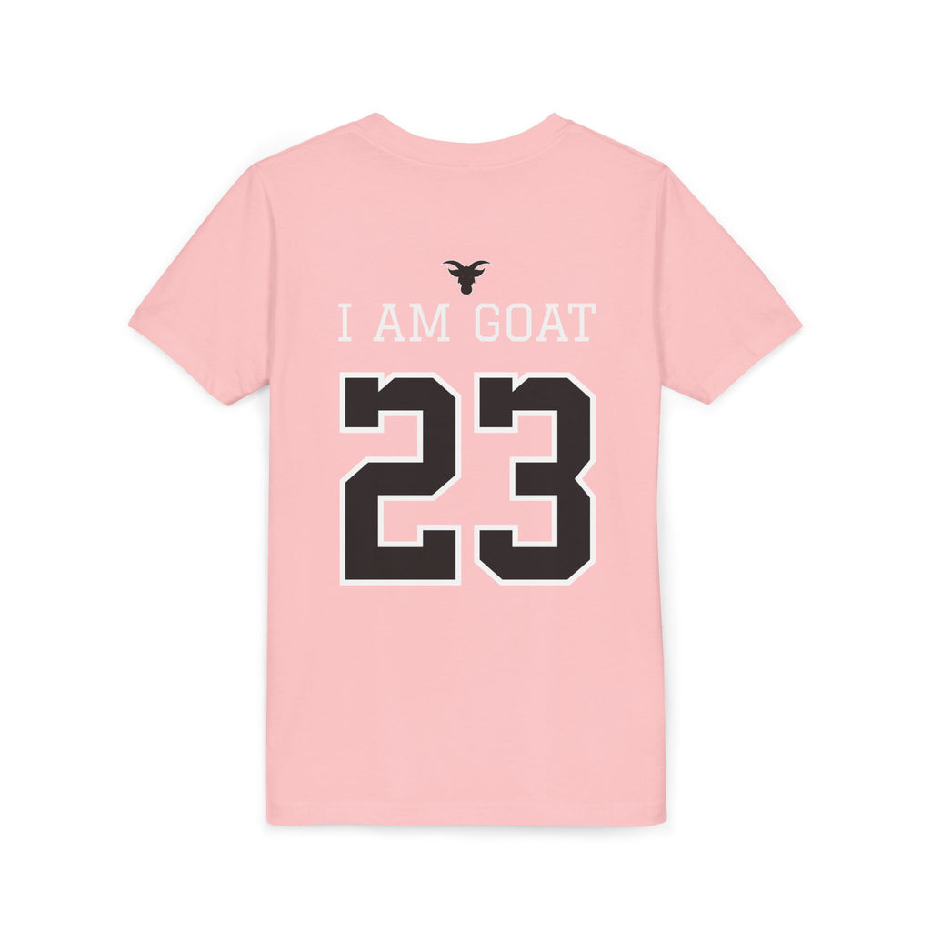 GOATS 23 Cursive Jersey Shirt Youth T-Shirt | Kids Sports Team Design | Ages 6-14 Jersey Tee