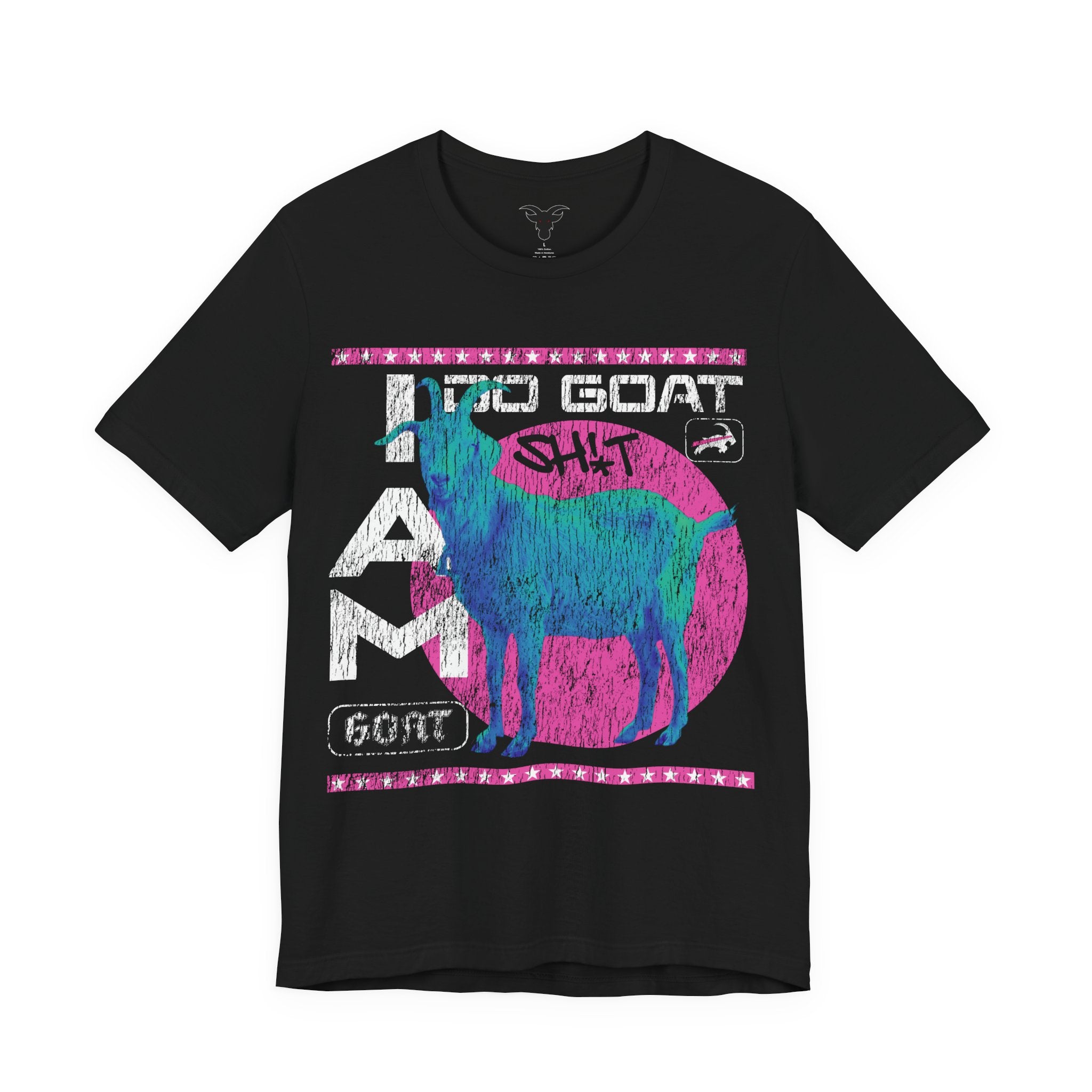 I AM GOAT Retro Colorful T-Shirt | Vintage 90s Athletic Tee | Distressed Gradient Design