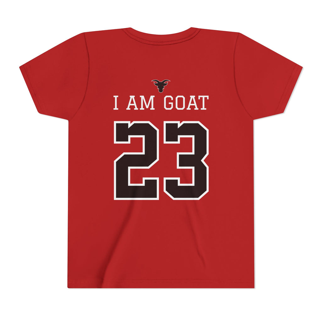 GOATS 23 Cursive Jersey Shirt Youth T-Shirt | Kids Sports Team Design | Ages 6-14 Jersey Tee