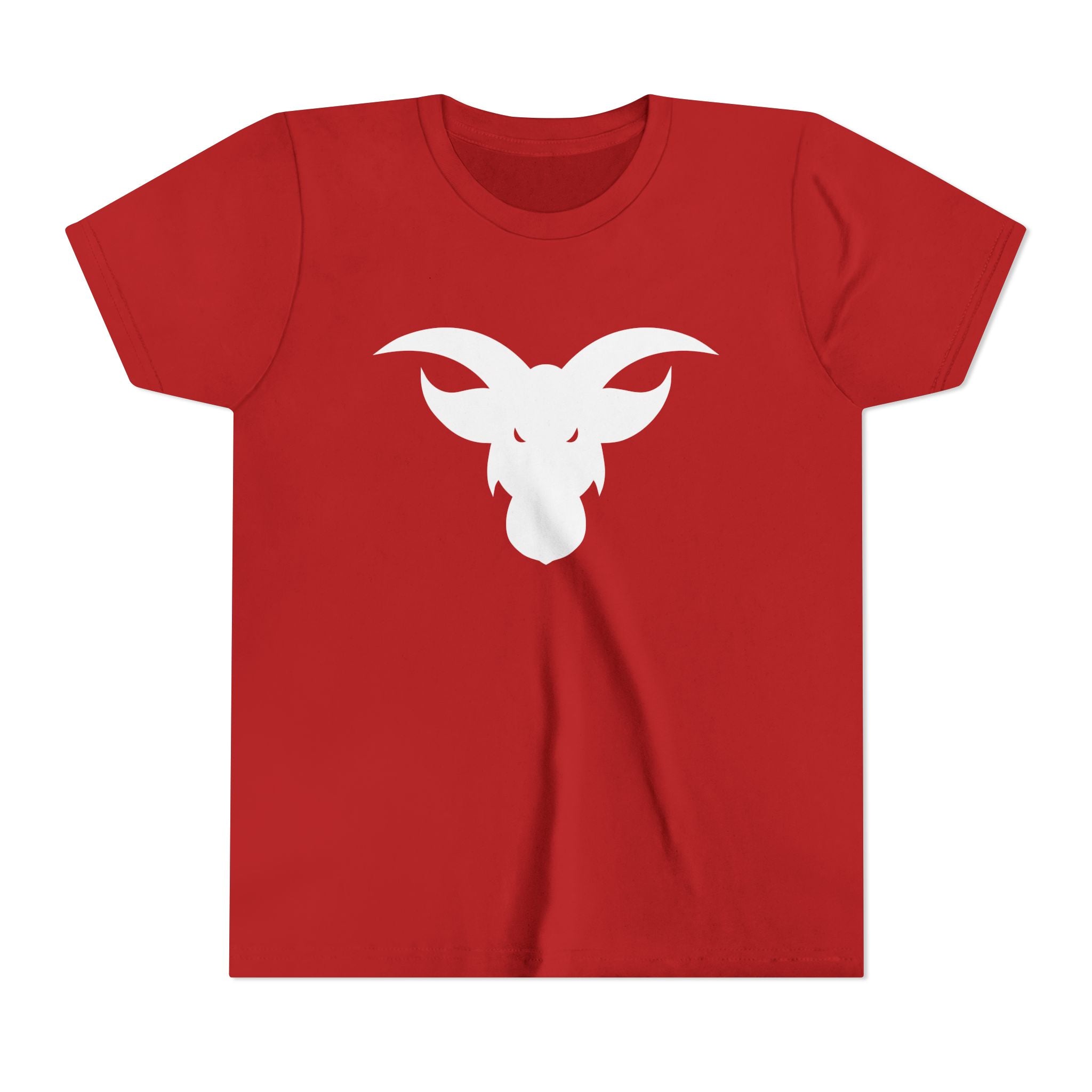 GOAT Horns Youth T-Shirt | Minimalist Icon Design | Kids Subtle Brand Tee | Ages 6-14