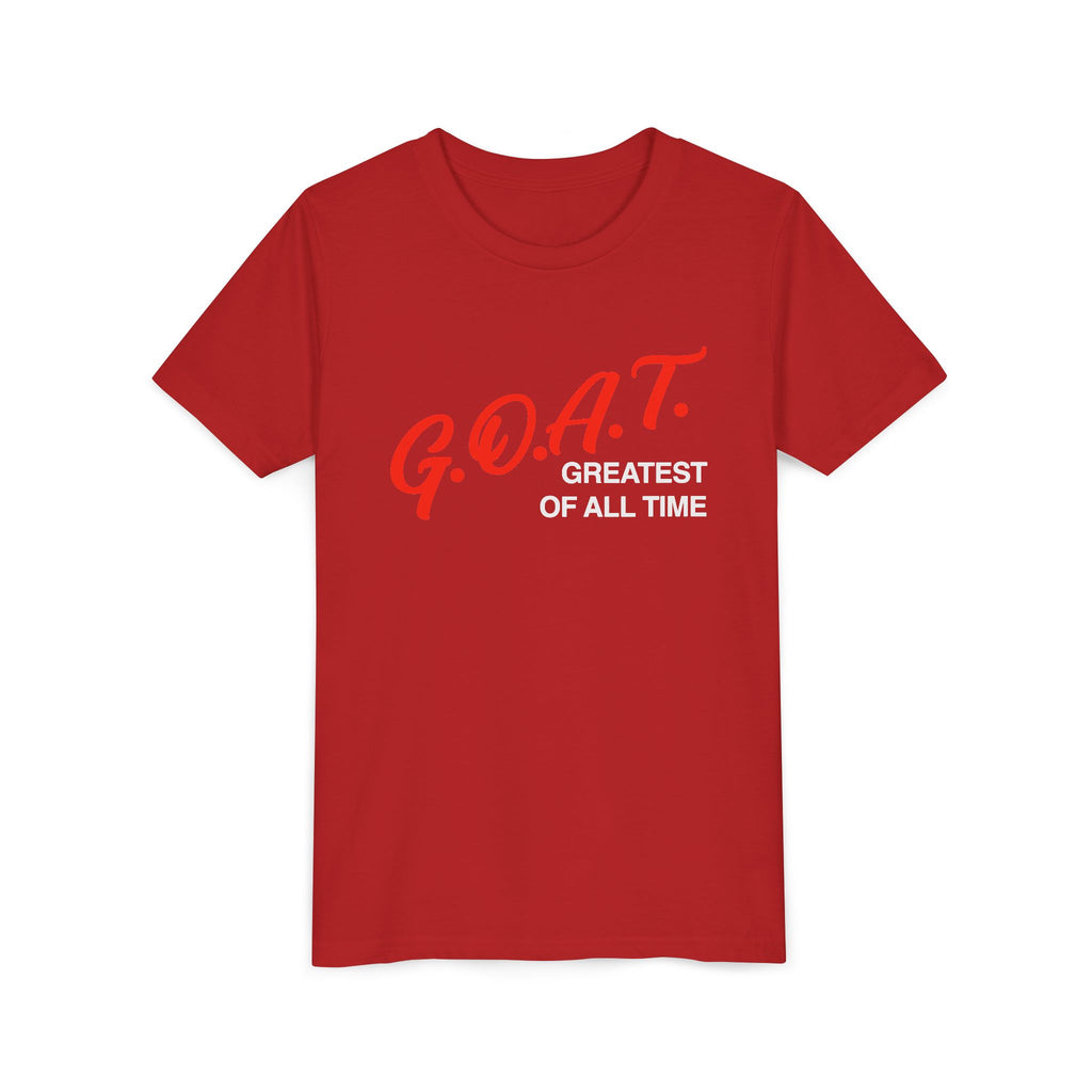 G.O.A.T. Greatest Of All Time Youth Vinatge T-Shirt | Retro Athletic Logo | Kids Tee
