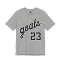 GOATS 23 Cursive Jersey Tee | Front & Back Sports Team Design | Athletic Jersey Tee
