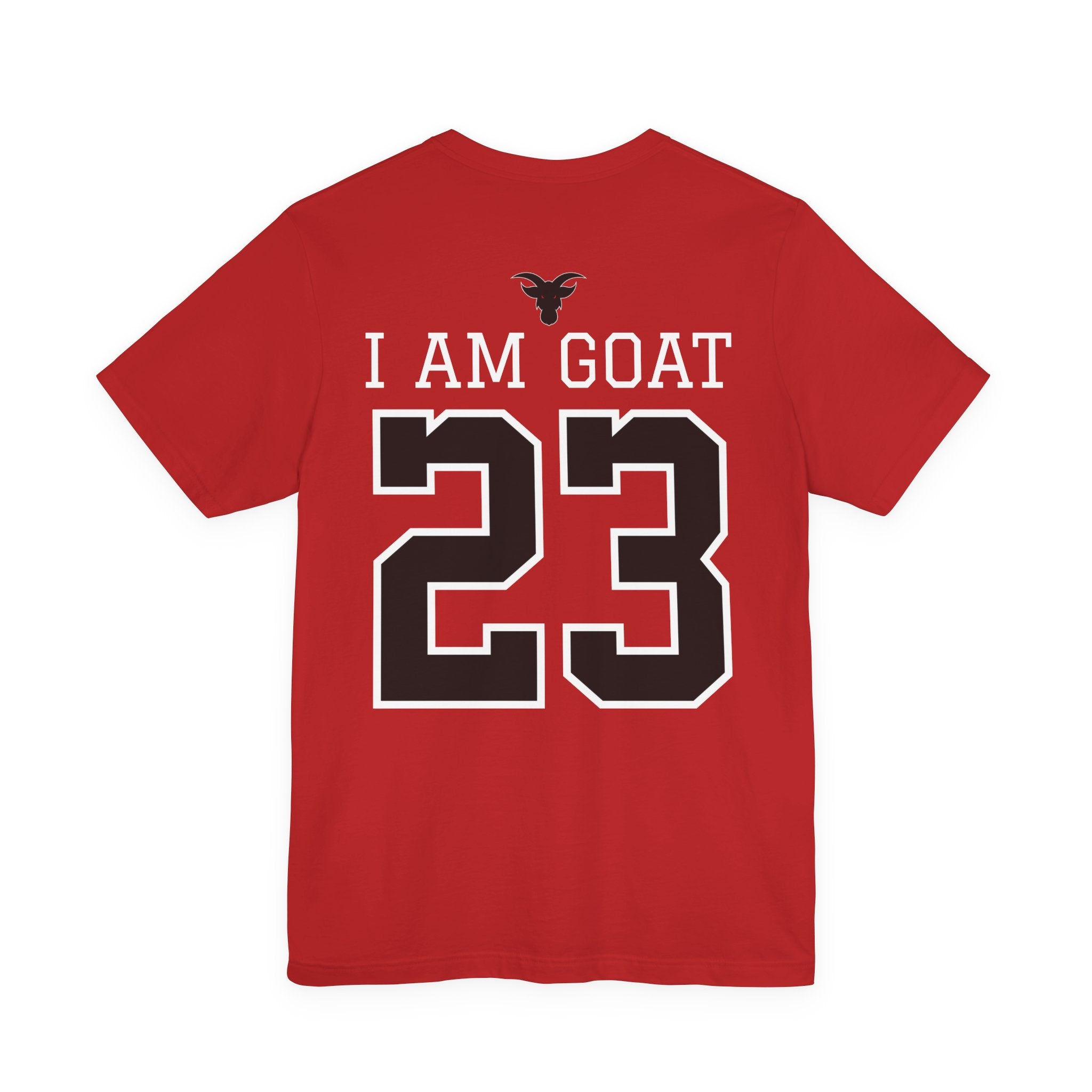 GOATS 23 Cursive Jersey Tee | Front & Back Sports Team Design | Athletic Jersey Tee