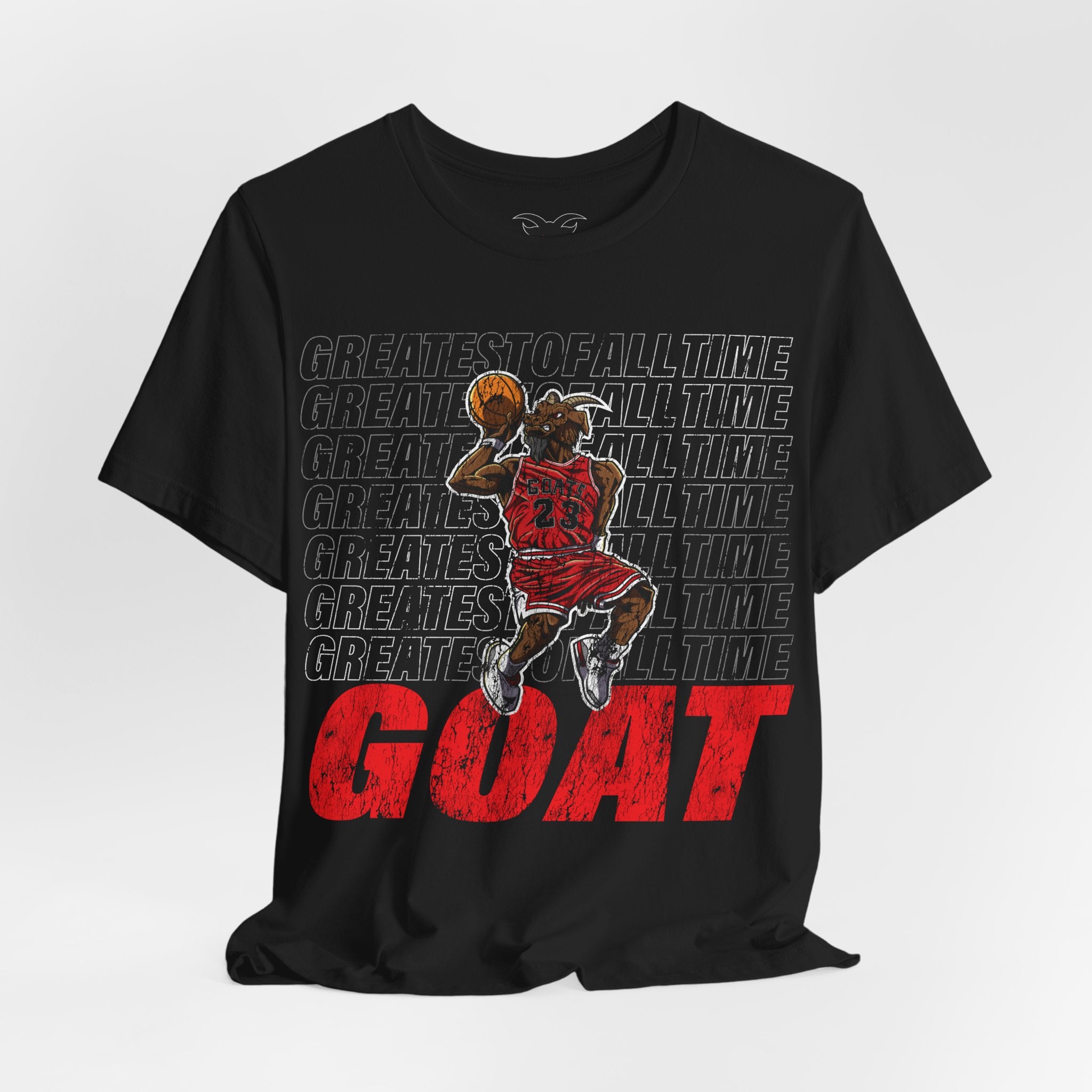 GOATMAN 23 Dunk Contest Character T-Shirt | Basketball Legend Comic Art | Athletic Streetwear