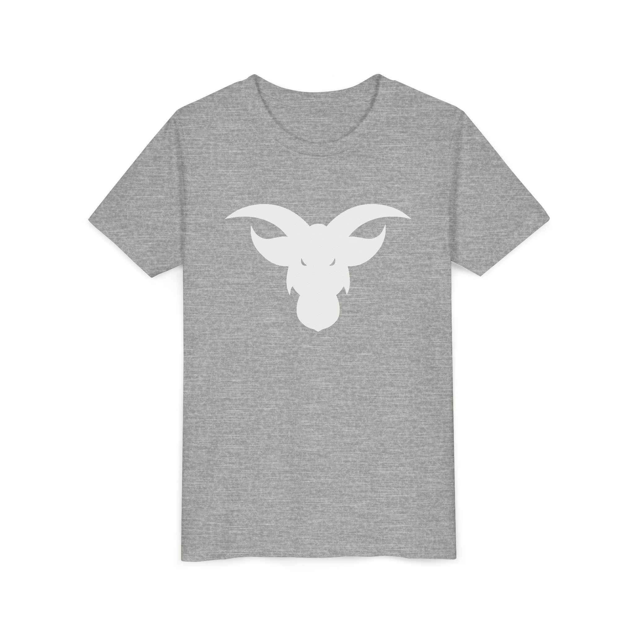 GOAT Horns Youth T-Shirt | Minimalist Icon Design | Kids Subtle Brand Tee | Ages 6-14