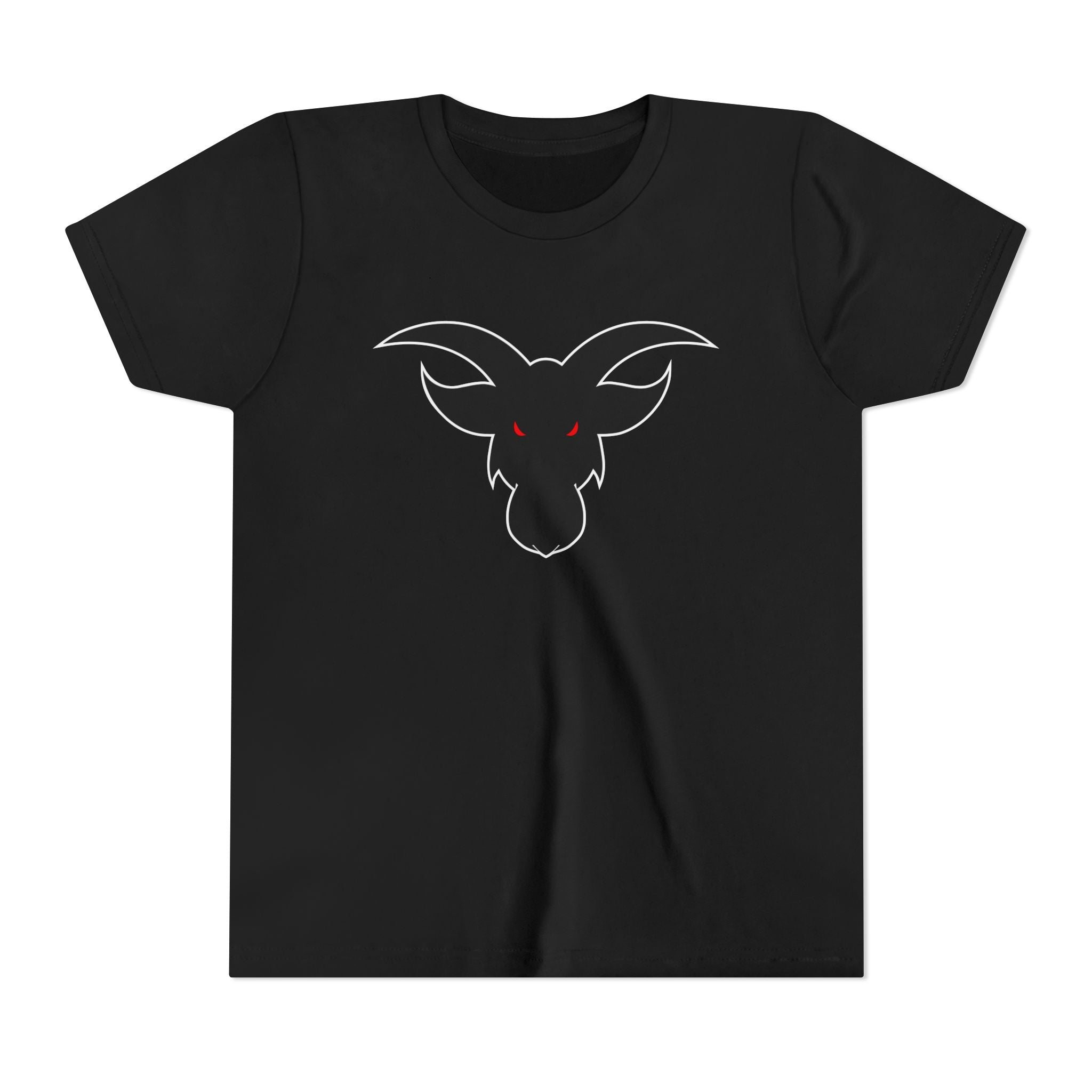 GOAT Black Silhouette Youth T-Shirt | Kids Athletic Icon Tee | Ages 6-14 Sports Shirt