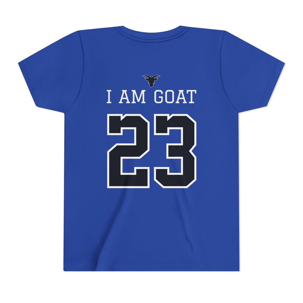 GOATS 23 Cursive Jersey Shirt Youth T-Shirt | Kids Sports Team Design | Ages 6-14 Jersey Tee