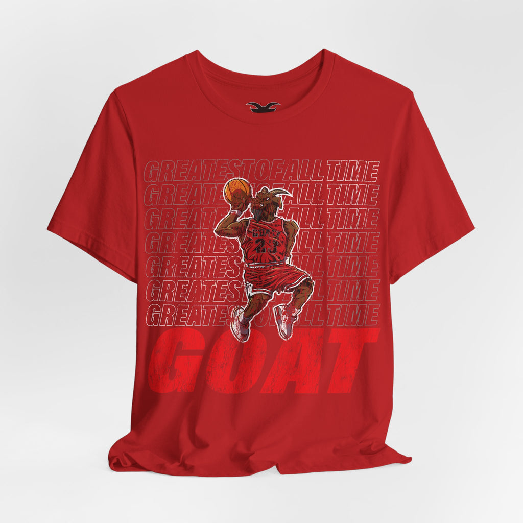 GOATMAN 23 Dunk Contest Character T-Shirt | Basketball Legend Comic Art | Athletic Streetwear