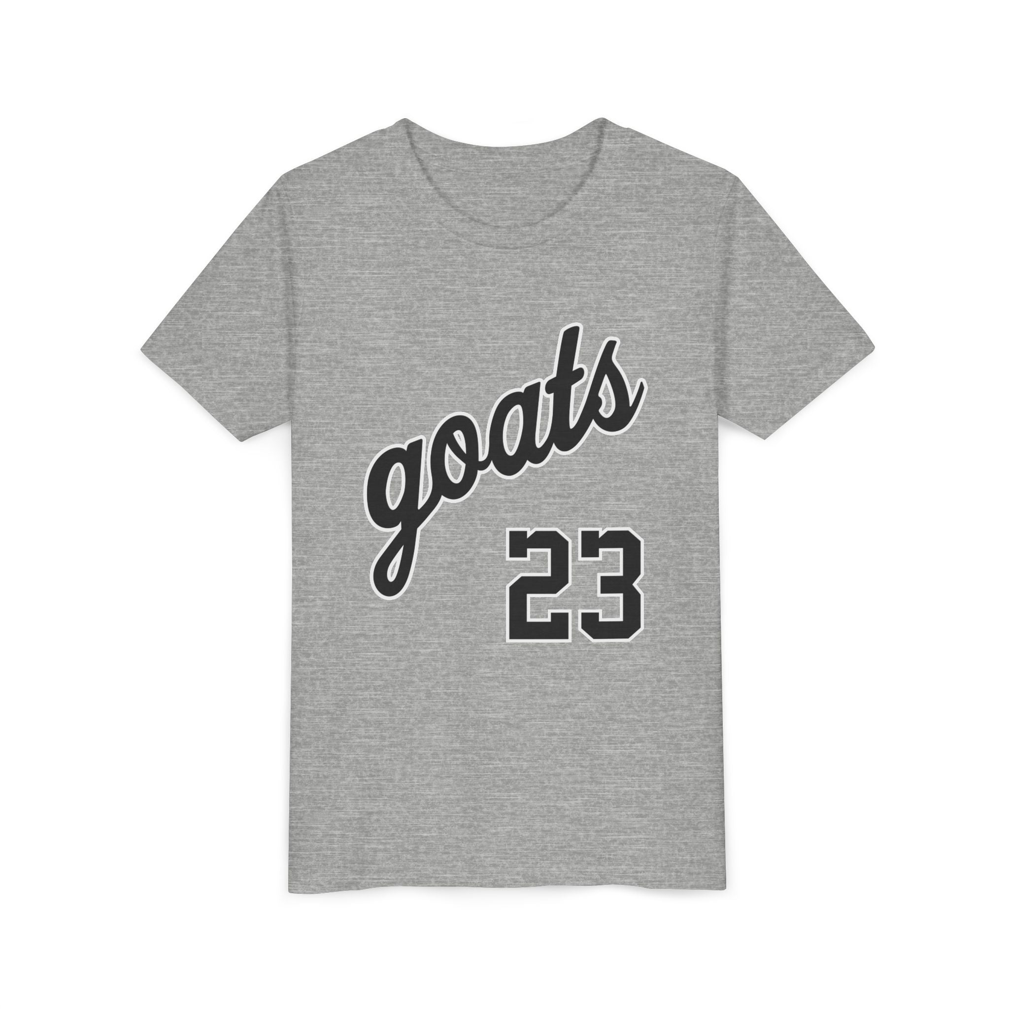 GOATS 23 Cursive Jersey Shirt Youth T-Shirt | Kids Sports Team Design | Ages 6-14 Jersey Tee