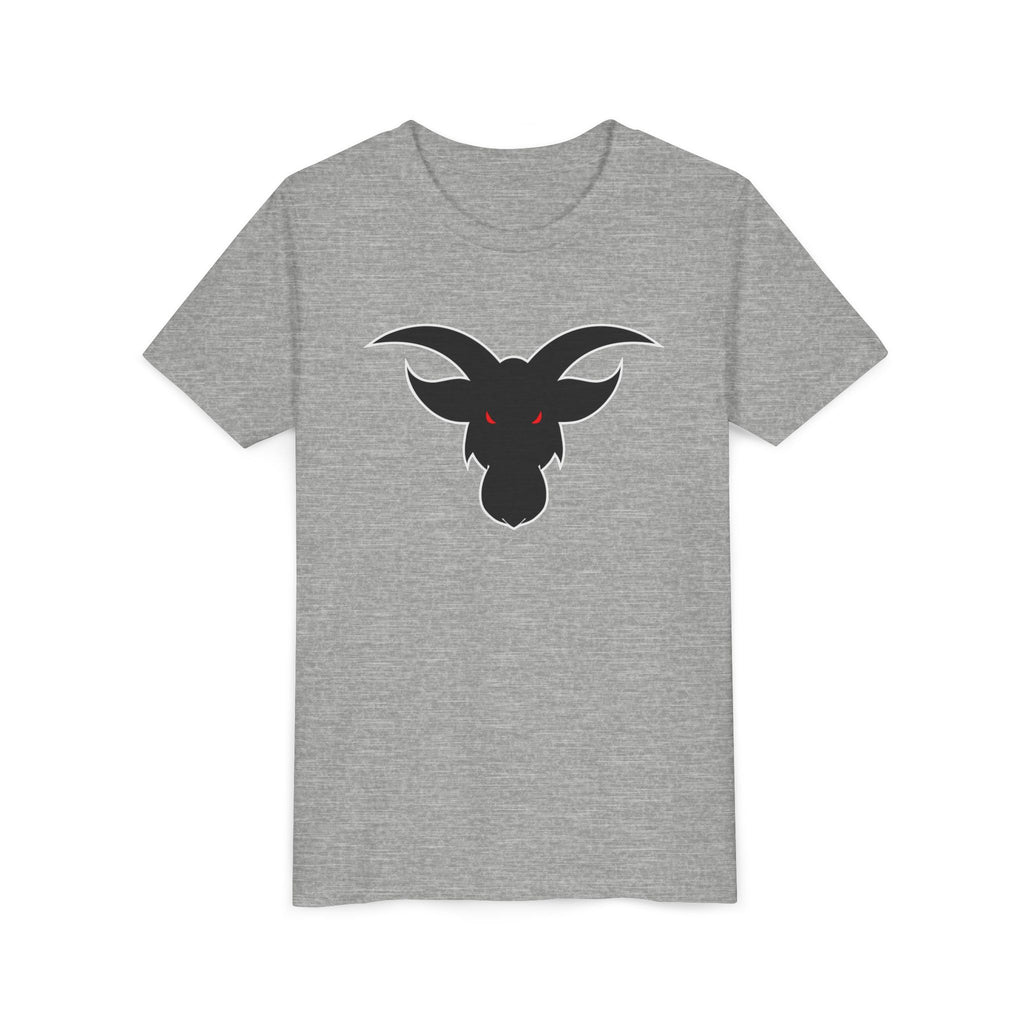 GOAT Black Silhouette Youth T-Shirt | Kids Athletic Icon Tee | Ages 6-14 Sports Shirt