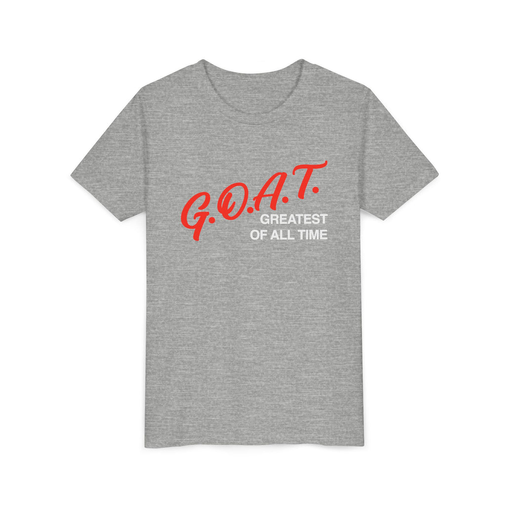 G.O.A.T. Greatest Of All Time Youth Vinatge T-Shirt | Retro Athletic Logo | Kids Tee