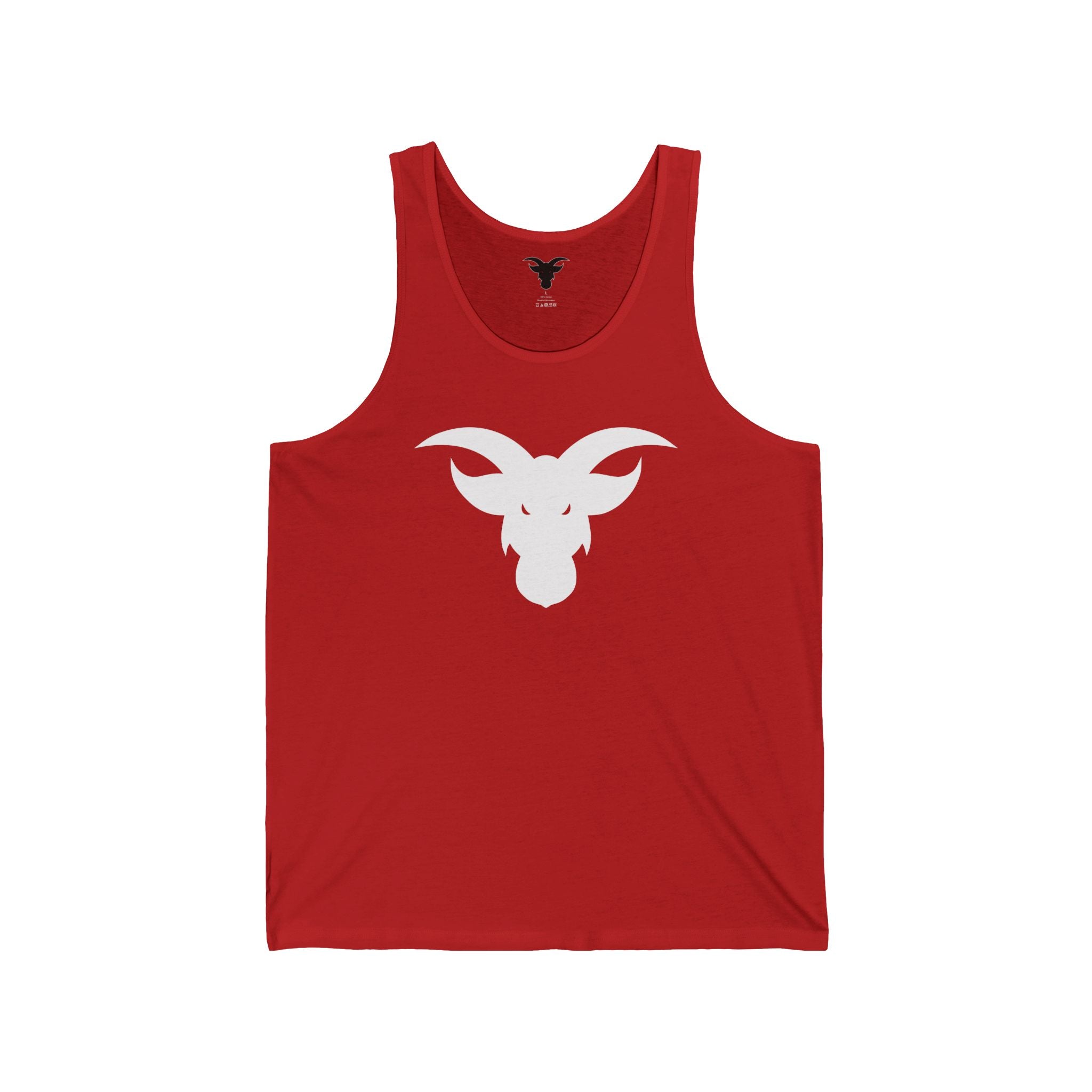 GOAT Horns Tank Top | Minimalist Icon Design | Subtle Athletic Tank