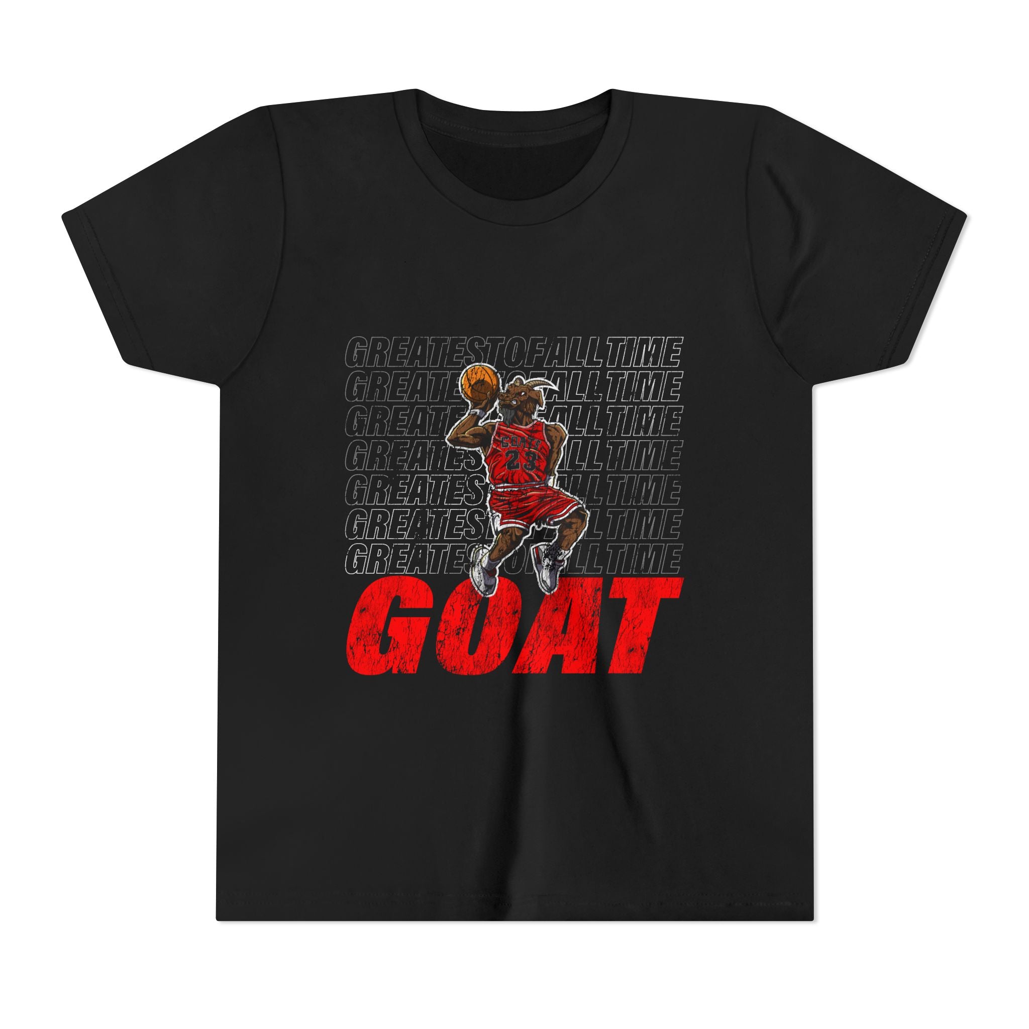 GOATMAN 23 Dunk Contest Character Youth T-Shirt | Kids Comic Art Tee | Sports Gift for Young Athletes