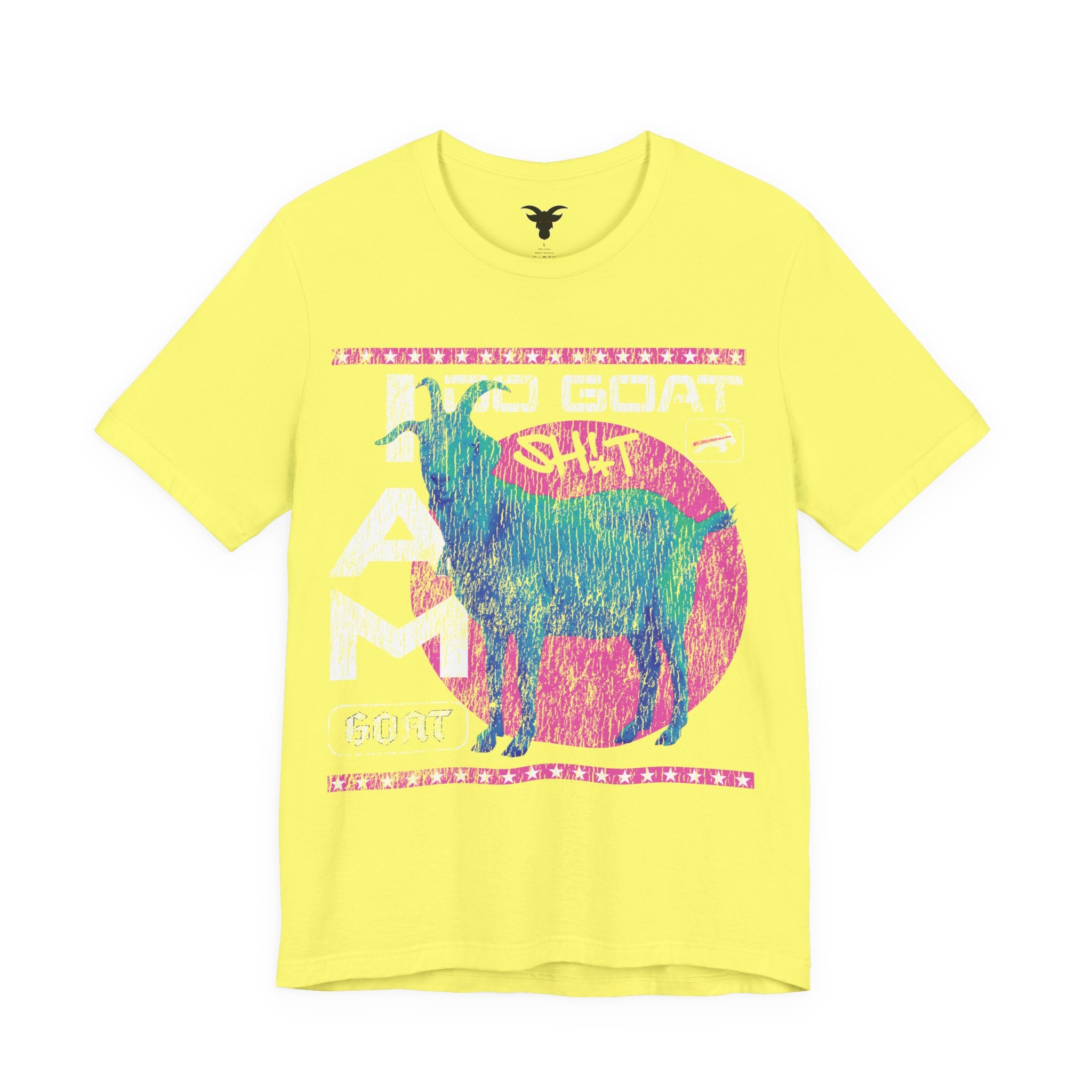I AM GOAT Retro Colorful T-Shirt | Vintage 90s Athletic Tee | Distressed Gradient Design