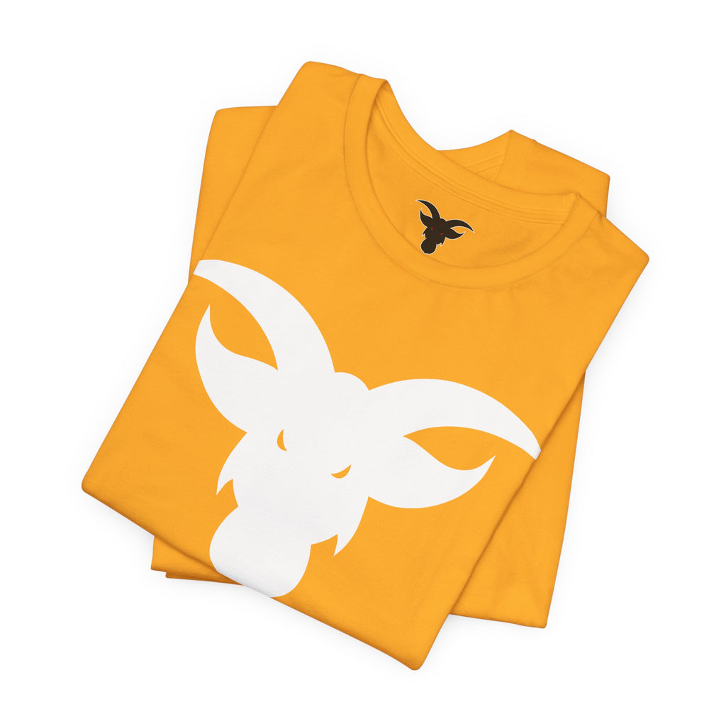 GOAT Horns T-Shirt | Minimalist Icon Design | Subtle Brand Statement Tee