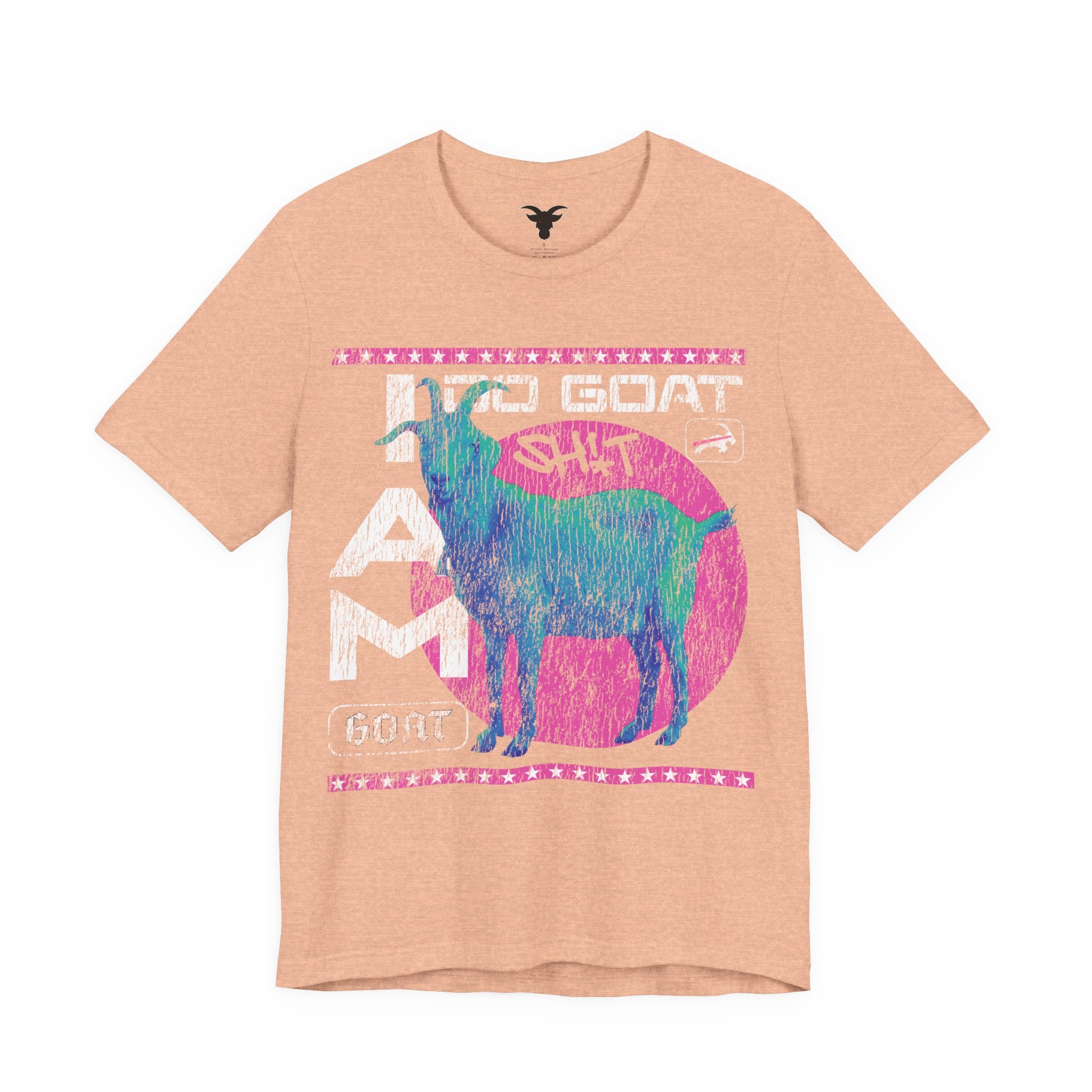 I AM GOAT Retro Colorful T-Shirt | Vintage 90s Athletic Tee | Distressed Gradient Design