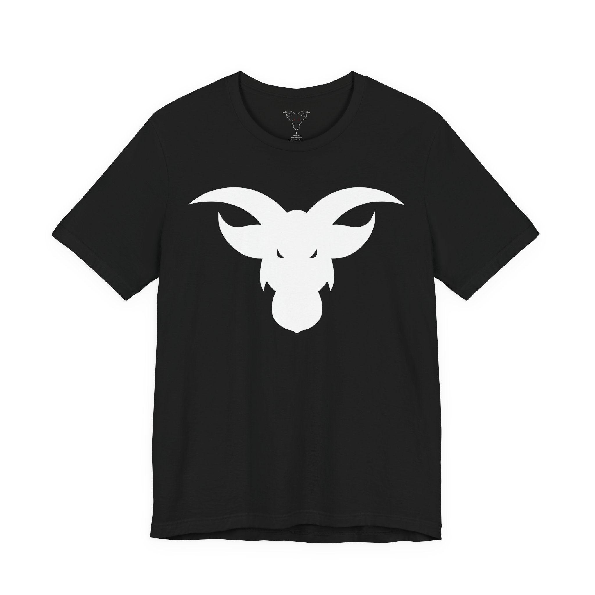 GOAT Horns T-Shirt | Minimalist Icon Design | Subtle Brand Statement Tee