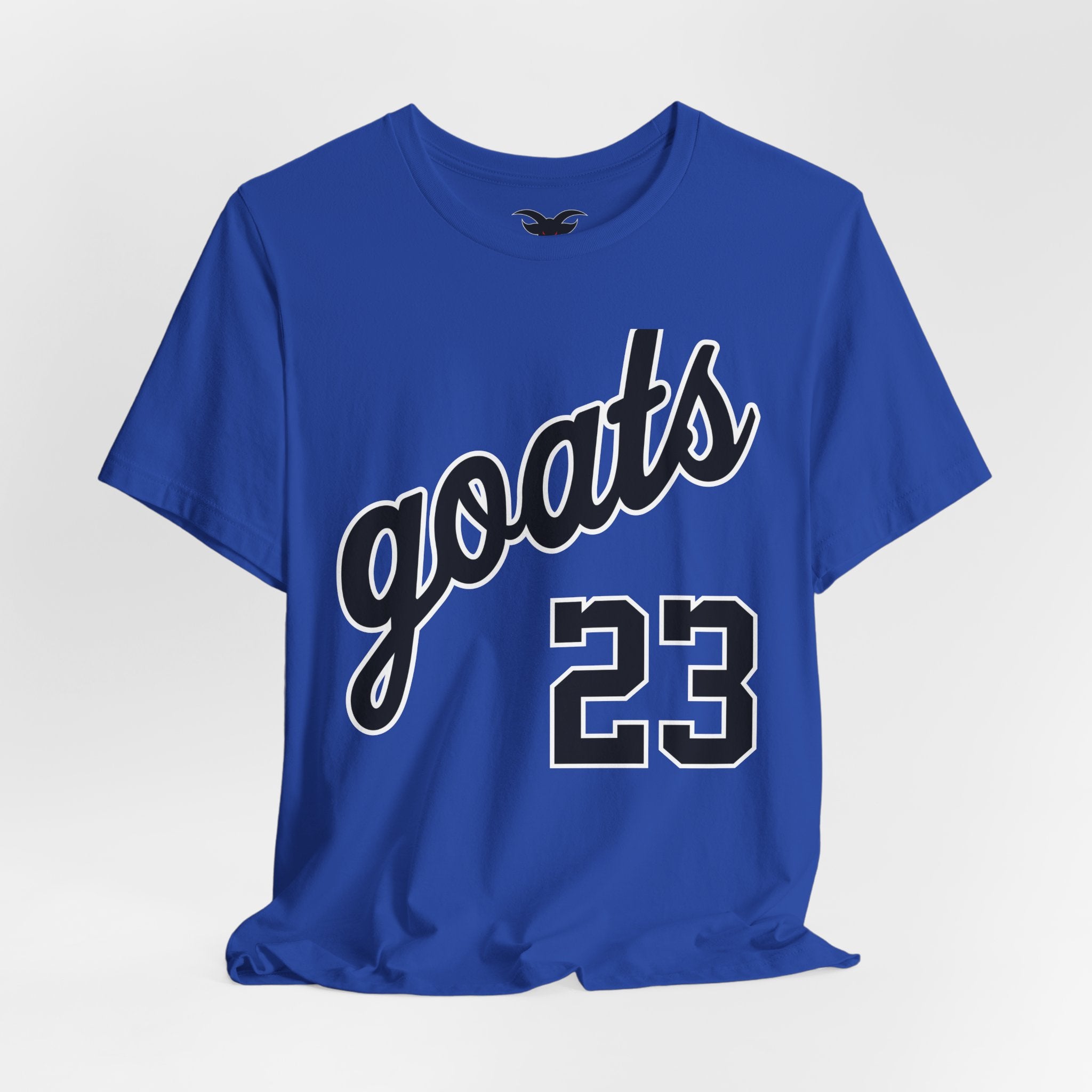 GOATS 23 Cursive Jersey Tee | Front & Back Sports Team Design | Athletic Jersey Tee