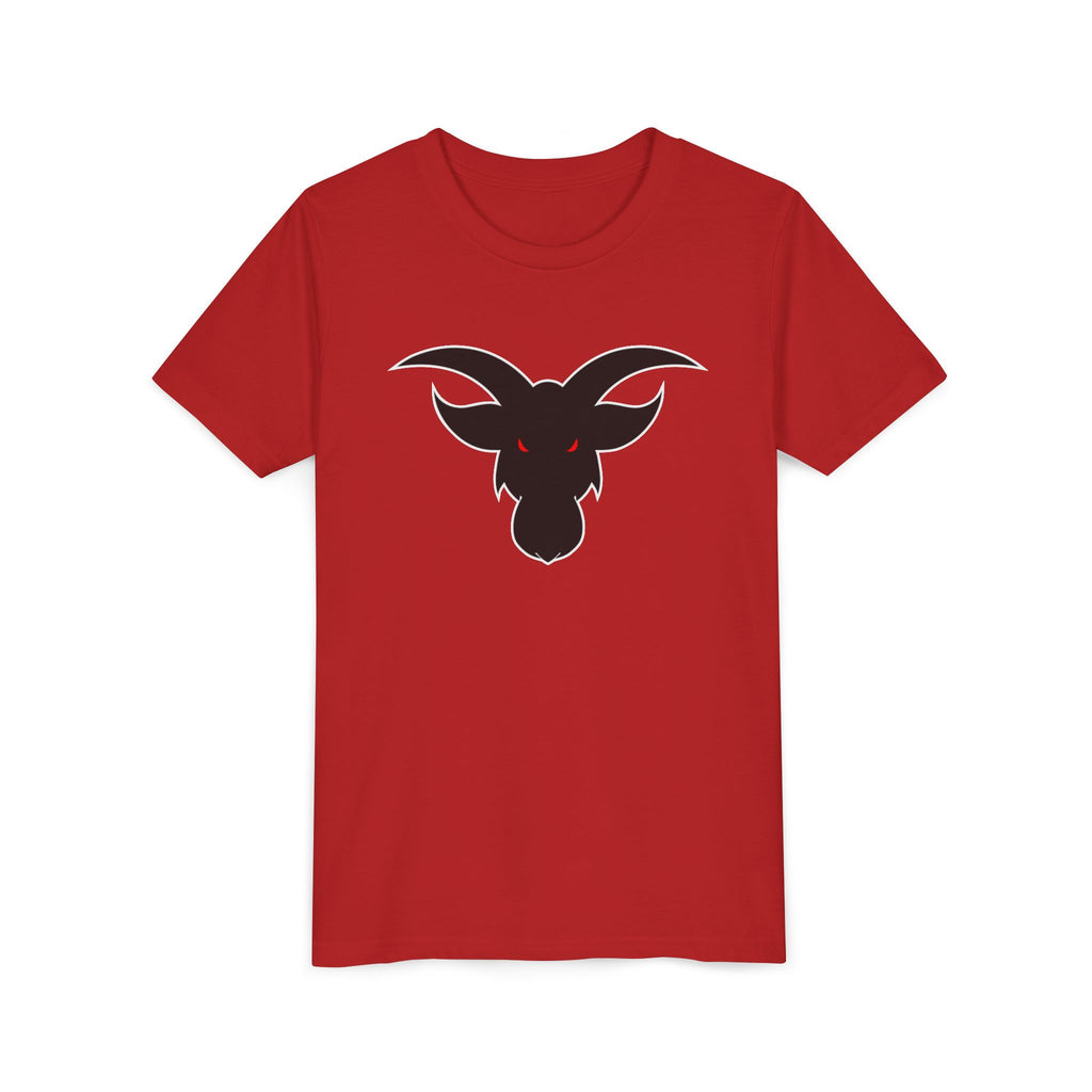 GOAT Black Silhouette Youth T-Shirt | Kids Athletic Icon Tee | Ages 6-14 Sports Shirt