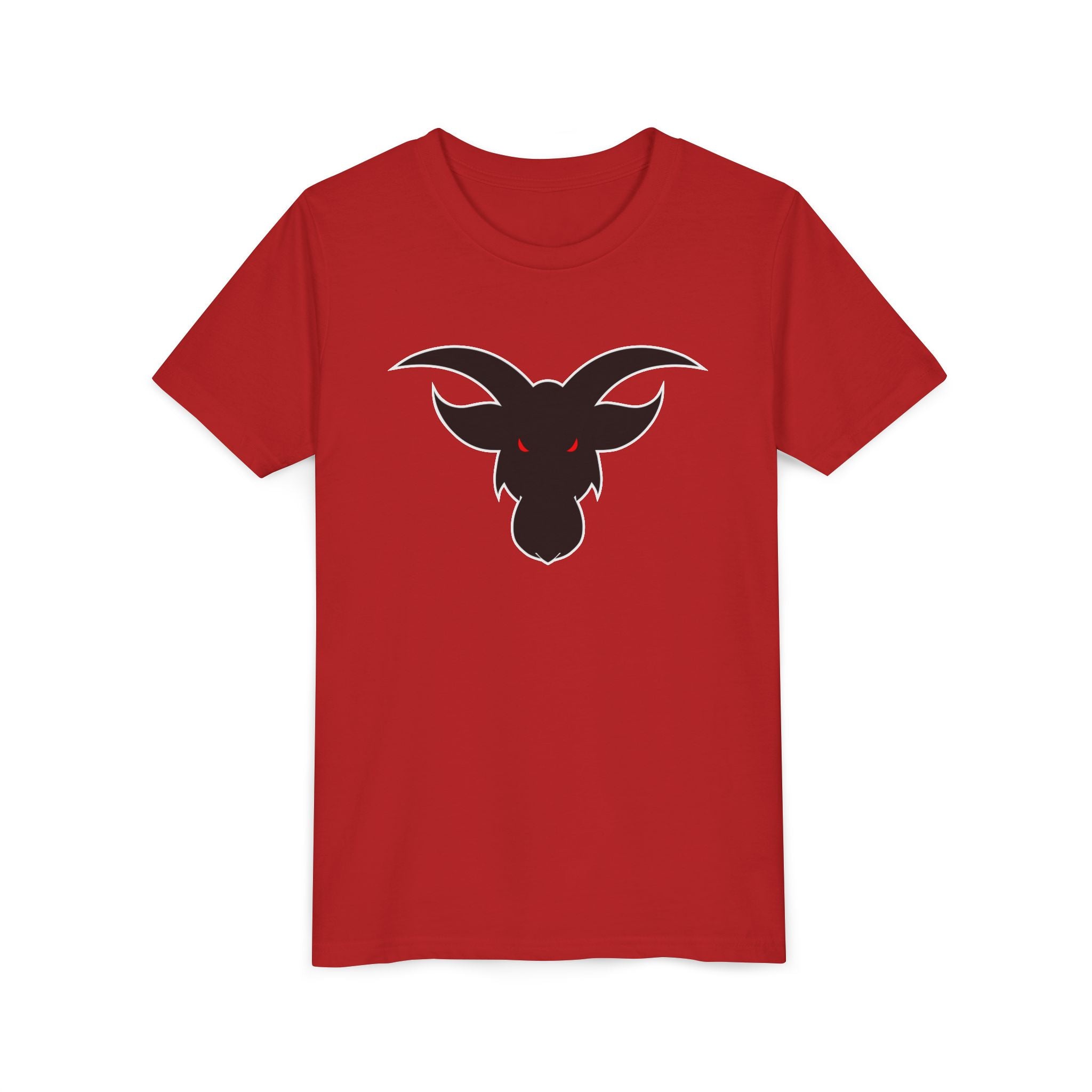 GOAT Black Silhouette Youth T-Shirt | Kids Athletic Icon Tee | Ages 6-14 Sports Shirt