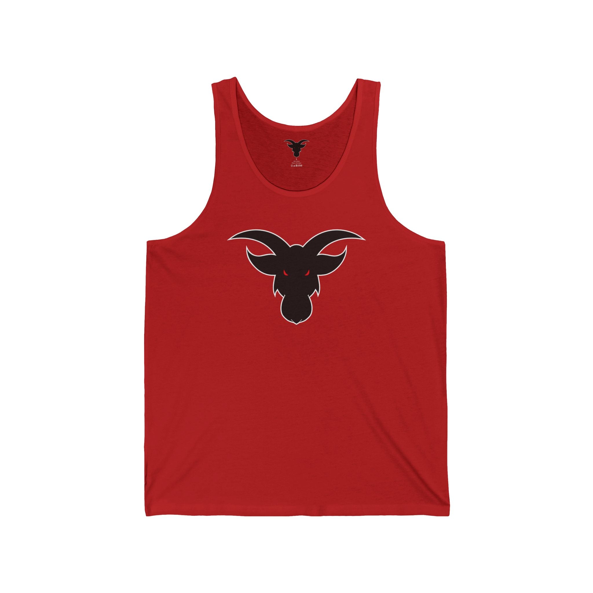 GOAT Black Silhouette Logo Tank Top | Minimalist Athletic Muscle Tee | Unisex Gym Tank