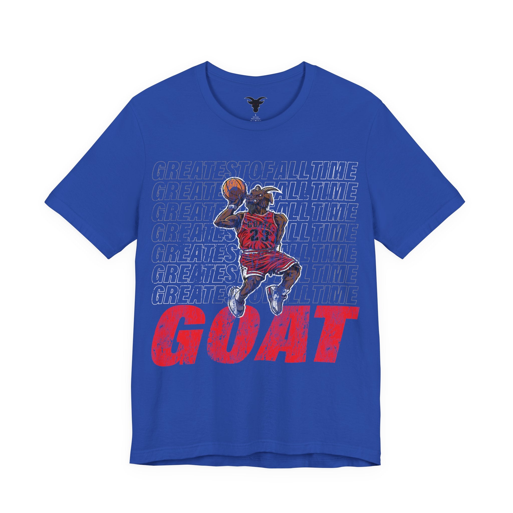 GOATMAN 23 Dunk Contest Character T-Shirt | Basketball Legend Comic Art | Athletic Streetwear