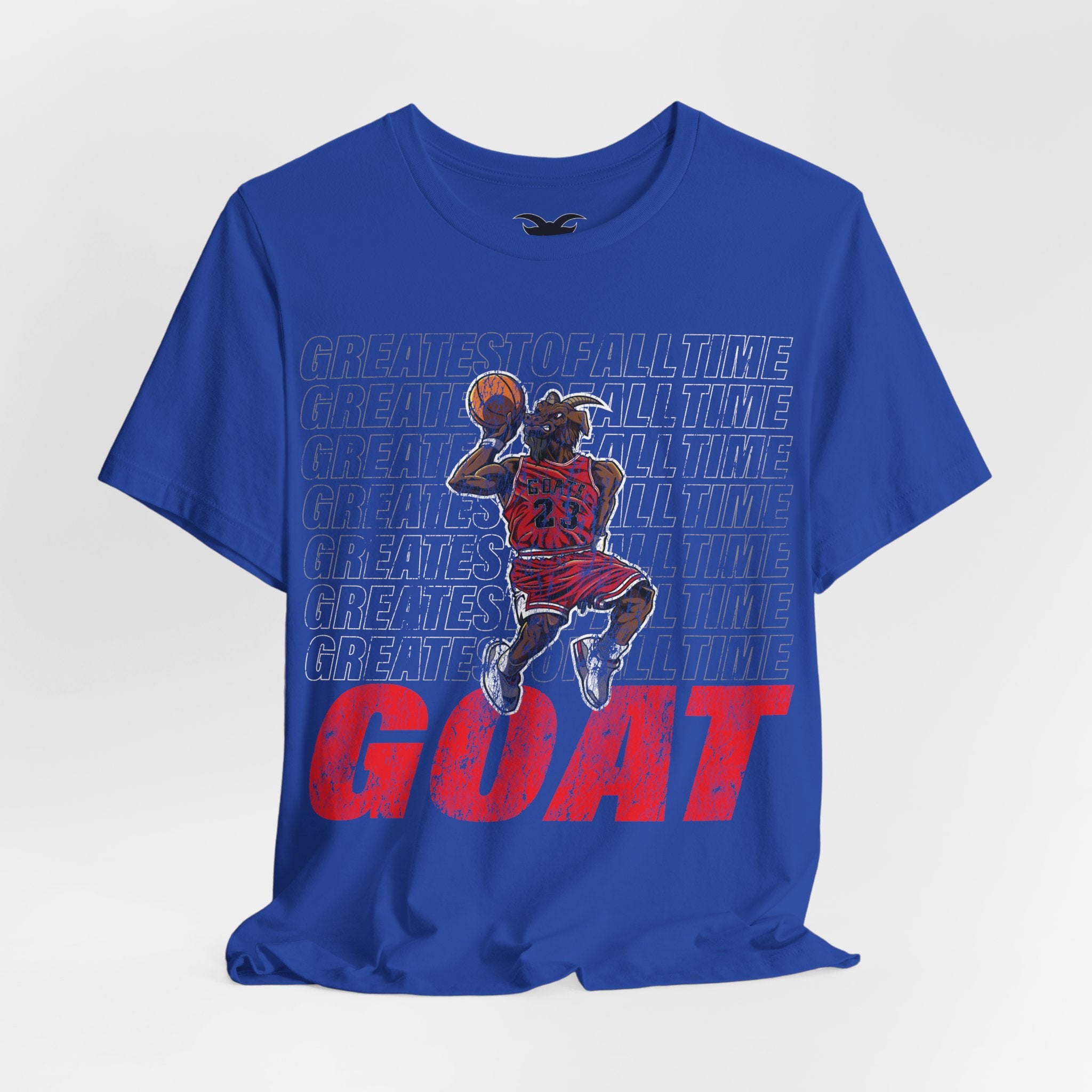 GOATMAN 23 Dunk Contest Character T-Shirt | Basketball Legend Comic Art | Athletic Streetwear