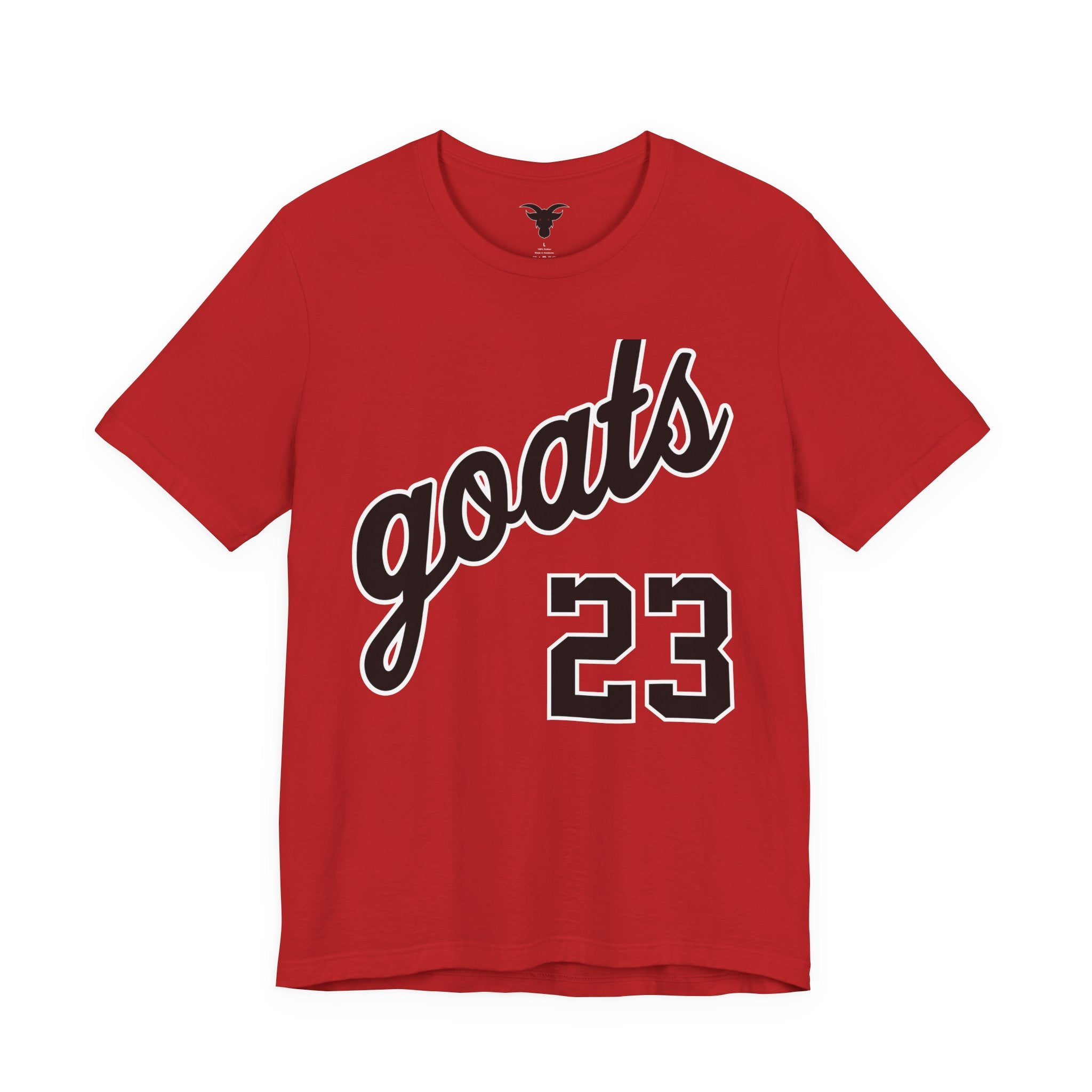 GOATS 23 Cursive Jersey Tee | Front & Back Sports Team Design | Athletic Jersey Tee