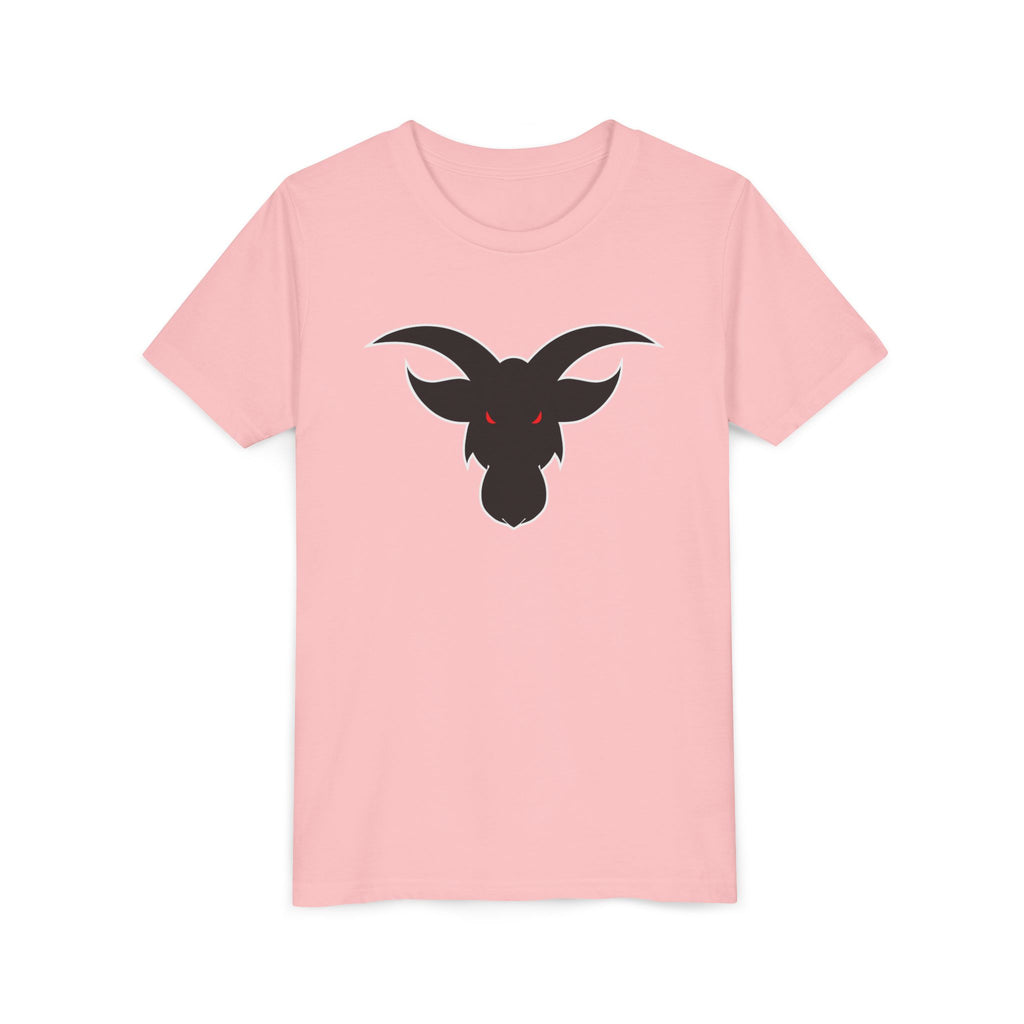GOAT Black Silhouette Youth T-Shirt | Kids Athletic Icon Tee | Ages 6-14 Sports Shirt