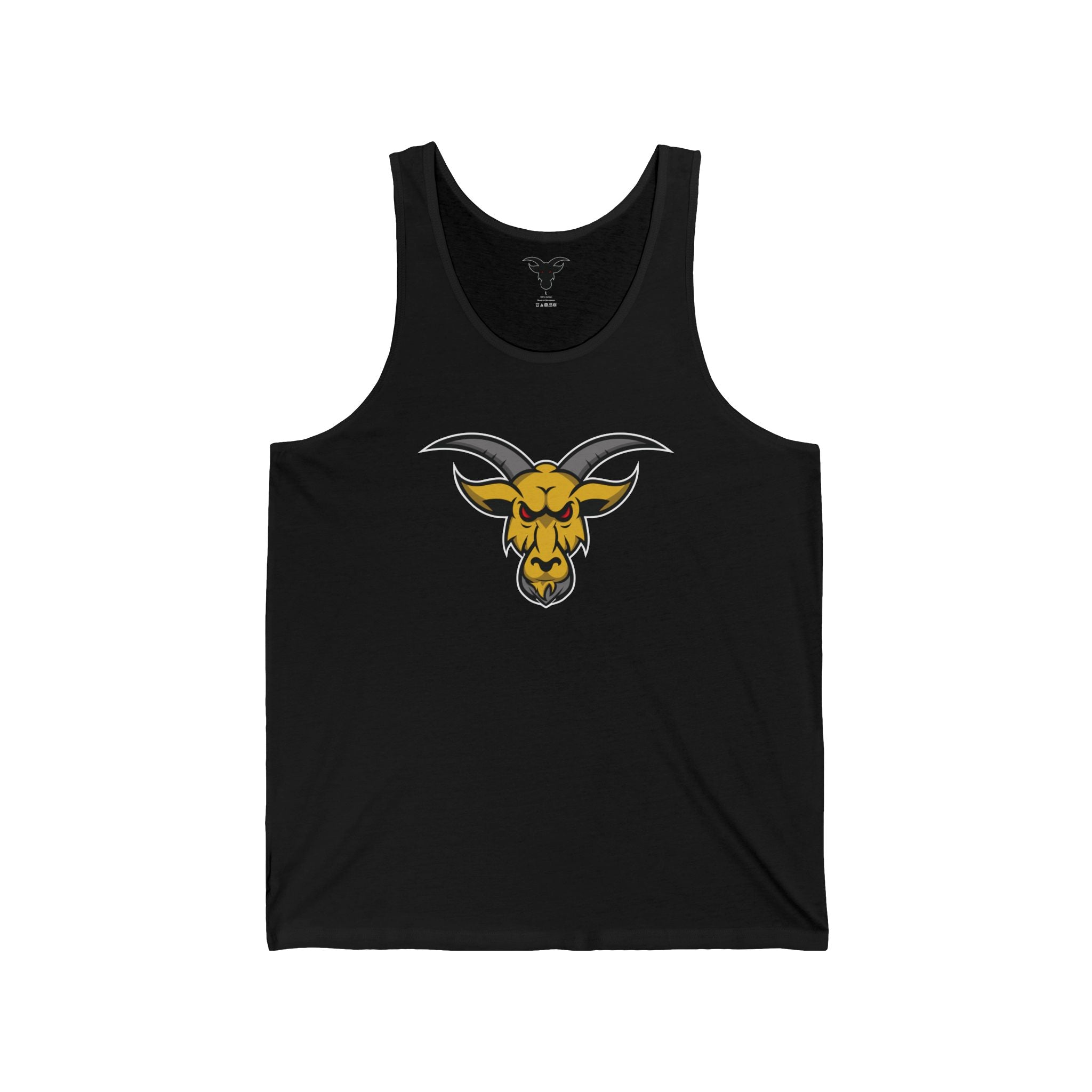 GOAT Mascot Logo Tank Top | Original Signature Design | Athletic Mascot Muscle Tee
