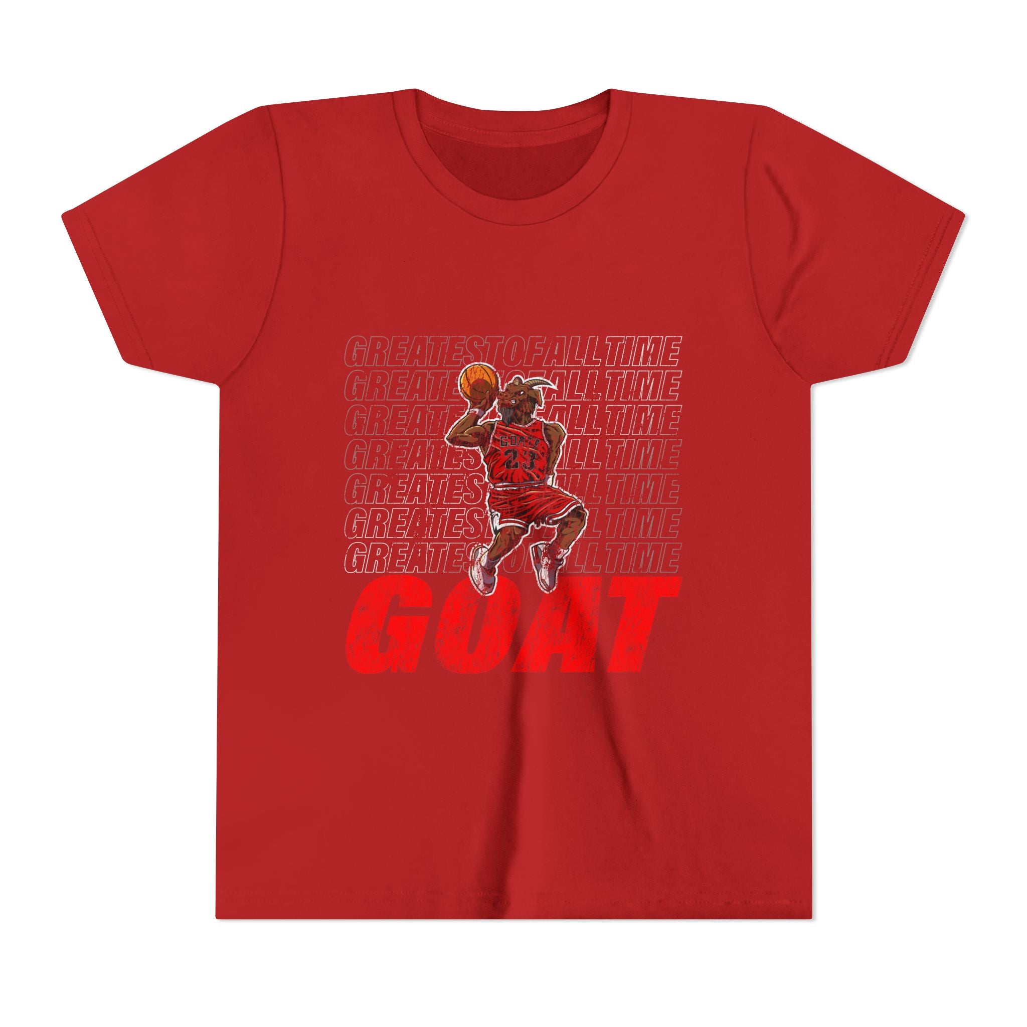 GOATMAN 23 Dunk Contest Character Youth T-Shirt | Kids Comic Art Tee | Sports Gift for Young Athletes